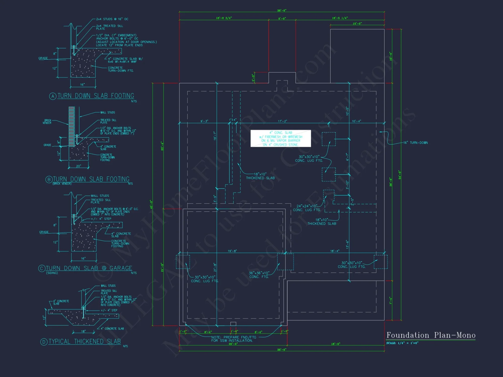 Elegant CAD house Plan with 2 Floors, Garage & 4 Bedrooms