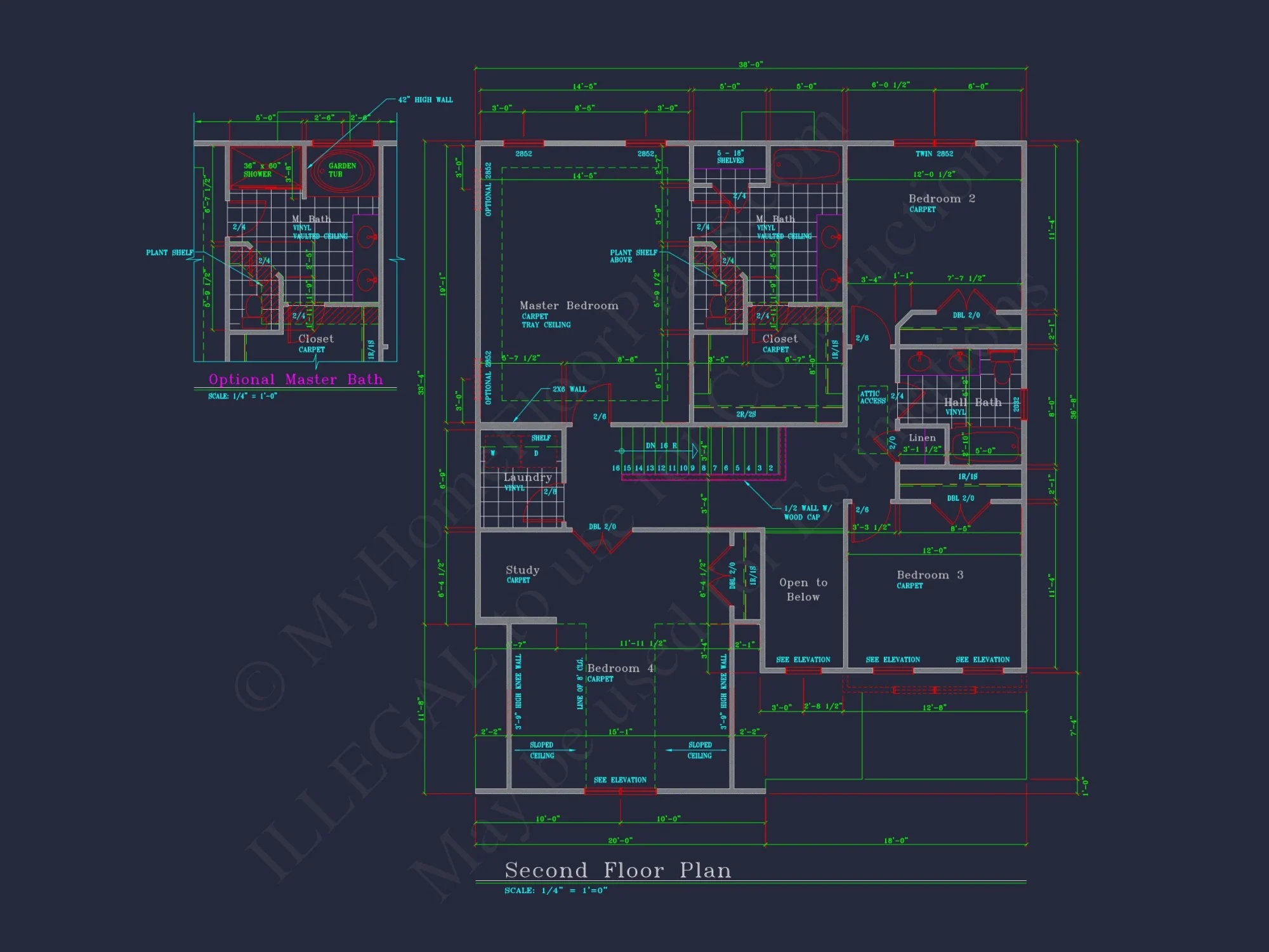 Elegant CAD house Plan with 2 Floors, Garage & 4 Bedrooms