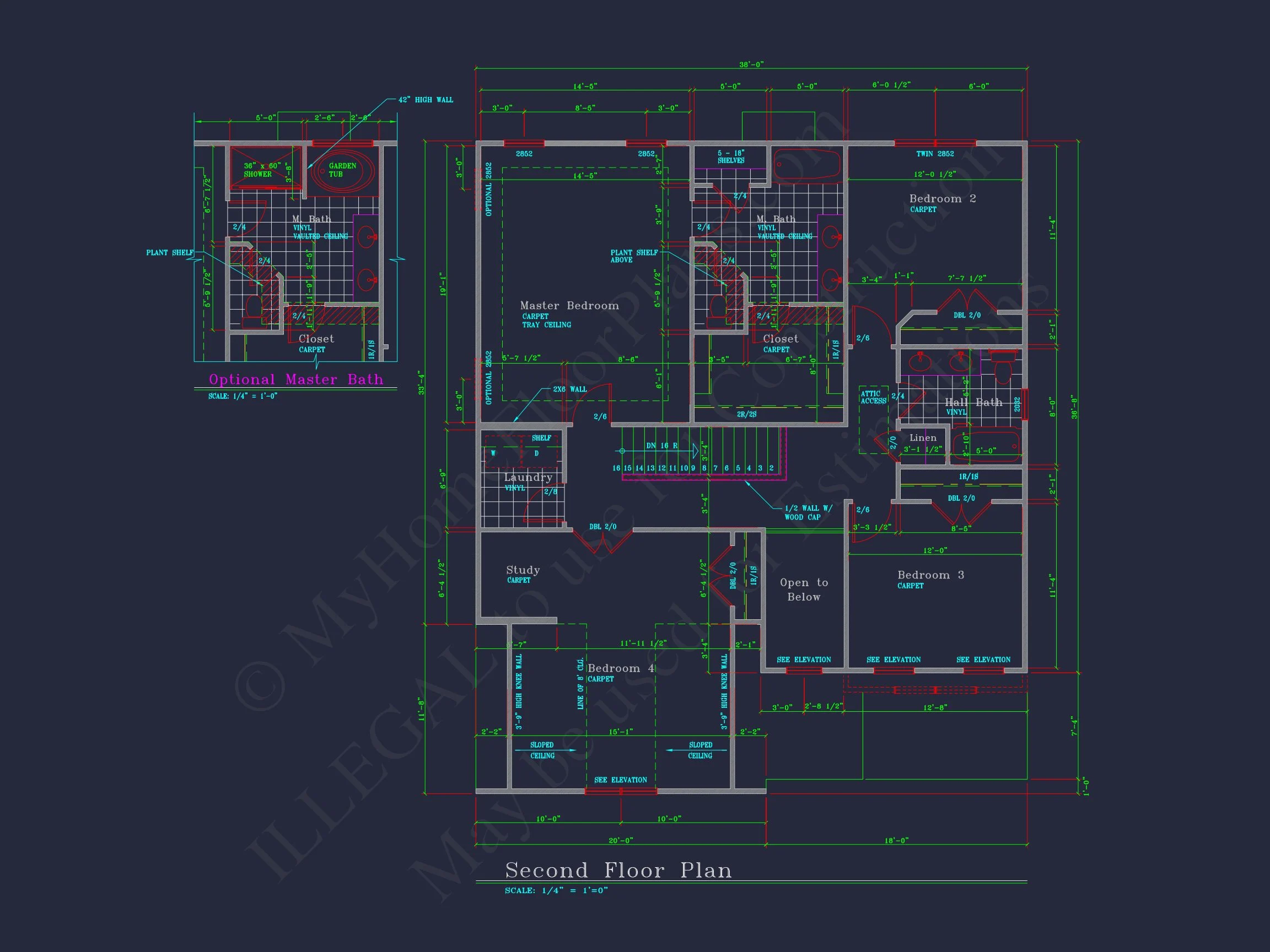 11-1645 HOUSE PLAN - Elegant CAD House Plan with 2 Floors, Garage & 4 Bedrooms 13 Elegant CAD house Plan with 2 Floors, Garage & 4 Bedrooms