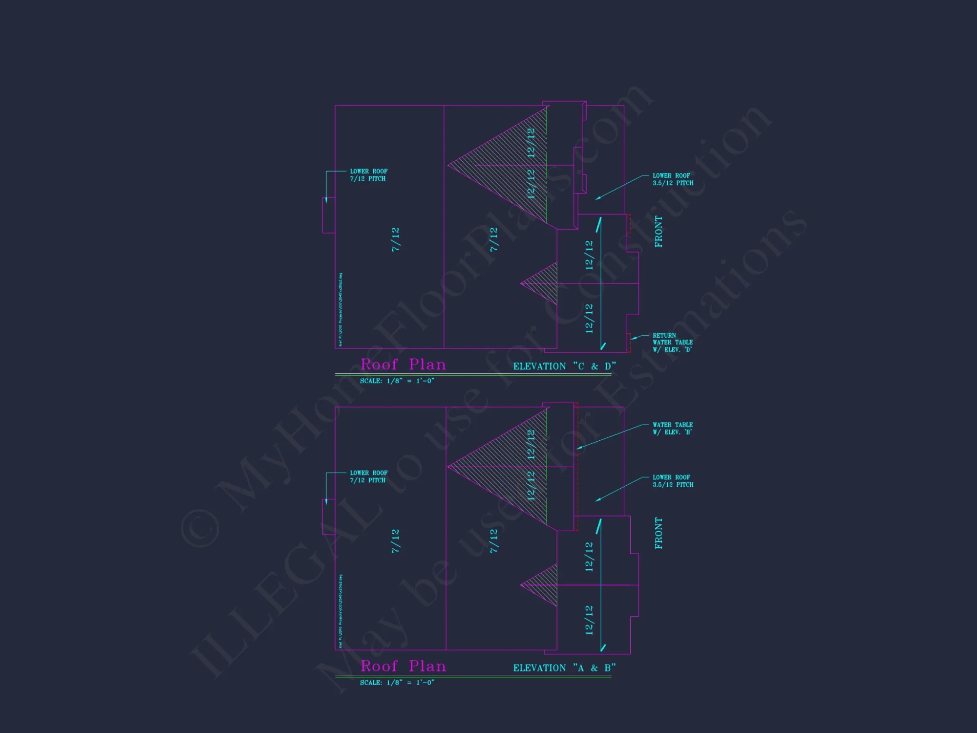 Elegant CAD house Plan with 2 Floors, Garage & 4 Bedrooms