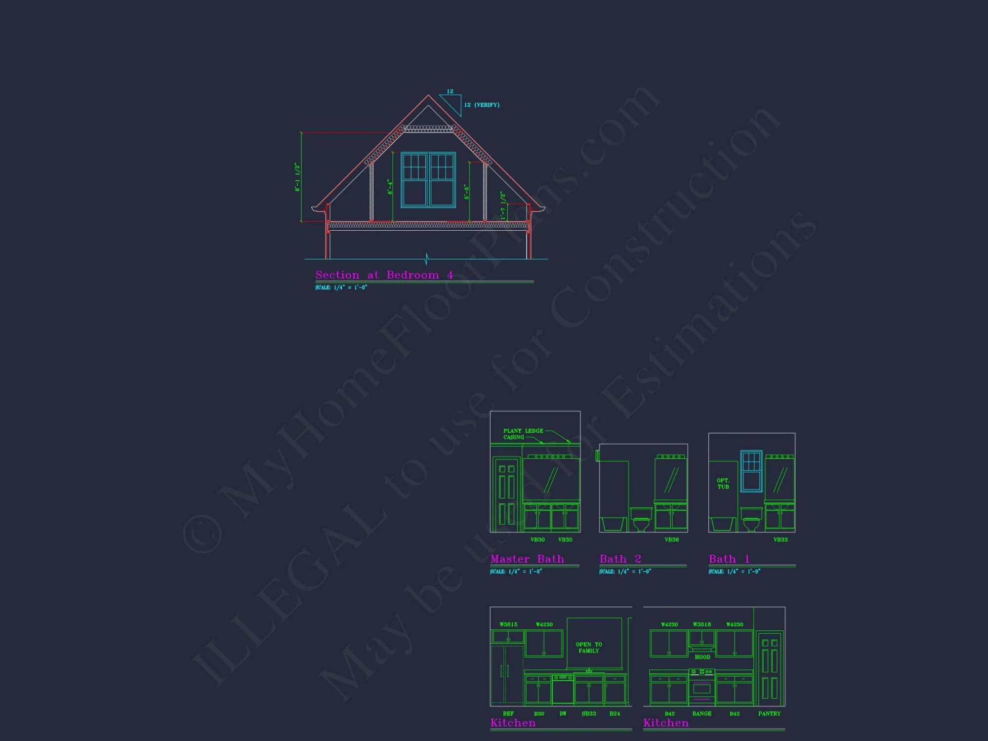 Elegant CAD house Plan with 2 Floors, Garage & 4 Bedrooms