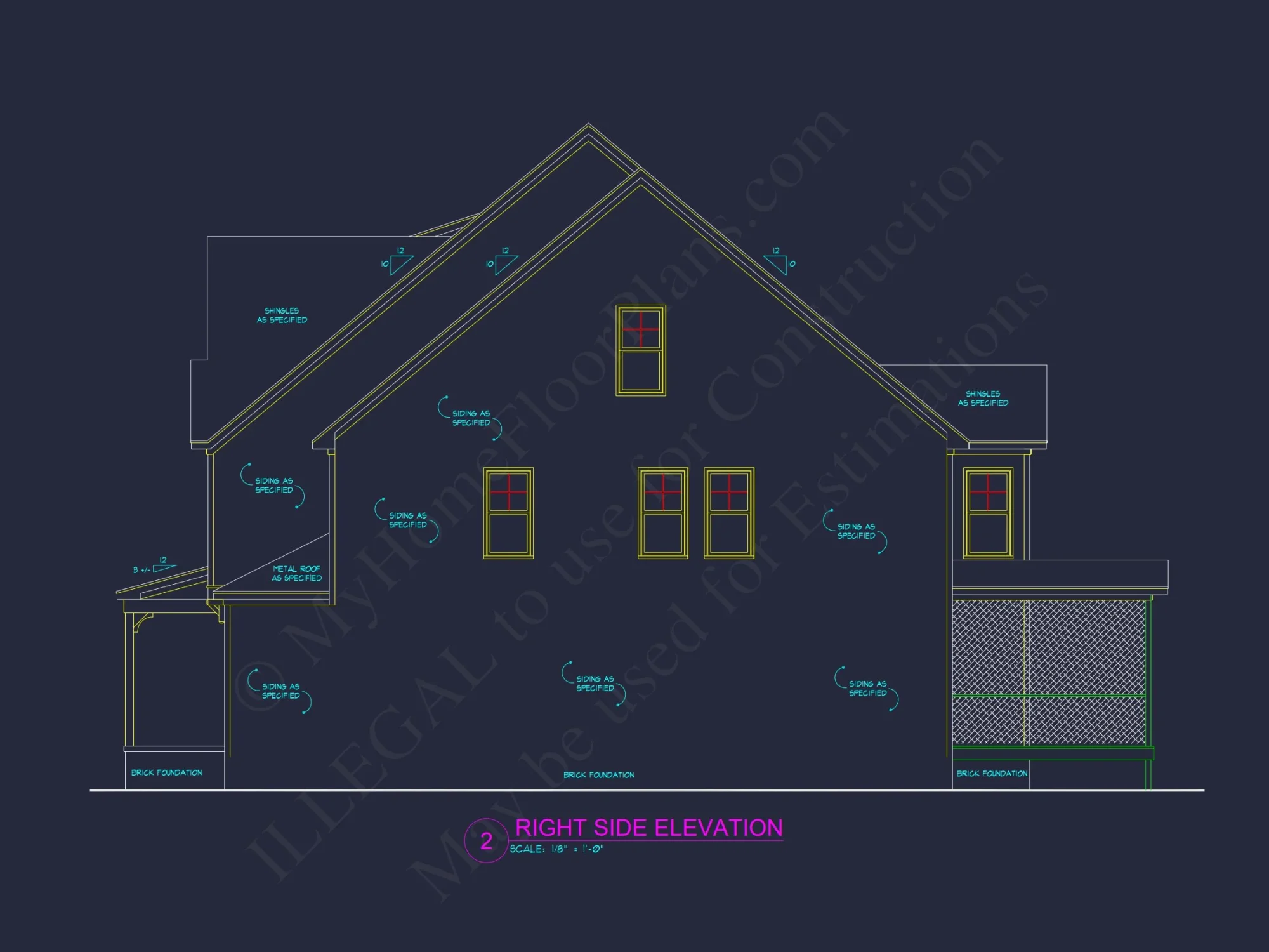 Beautiful house Plan with Architectural Details & CAD Designs