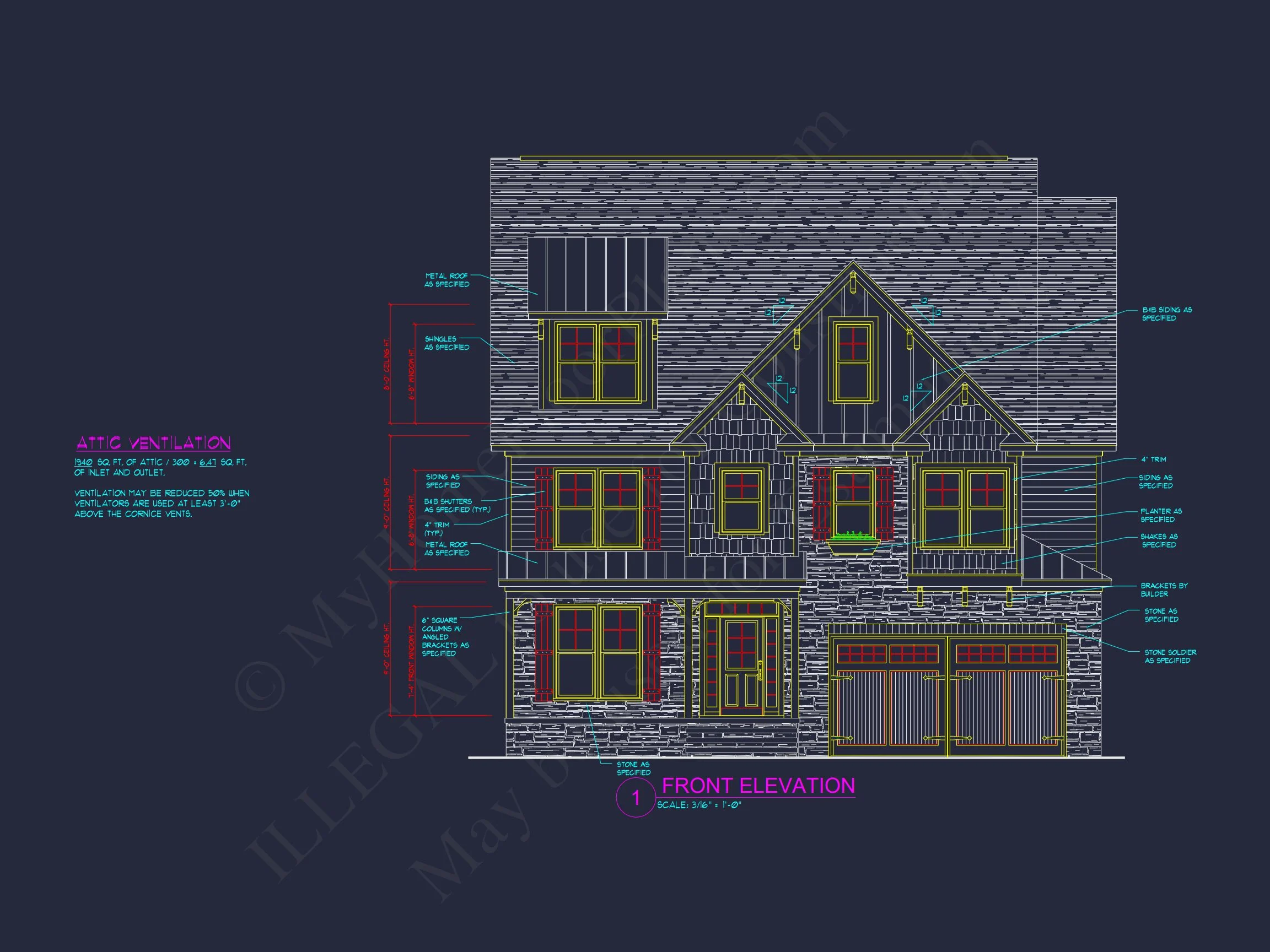 11-1616 HOUSE PLAN - Beautiful House Plan with Architectural Details & CAD Designs 3 Beautiful house Plan with Architectural Details & CAD Designs