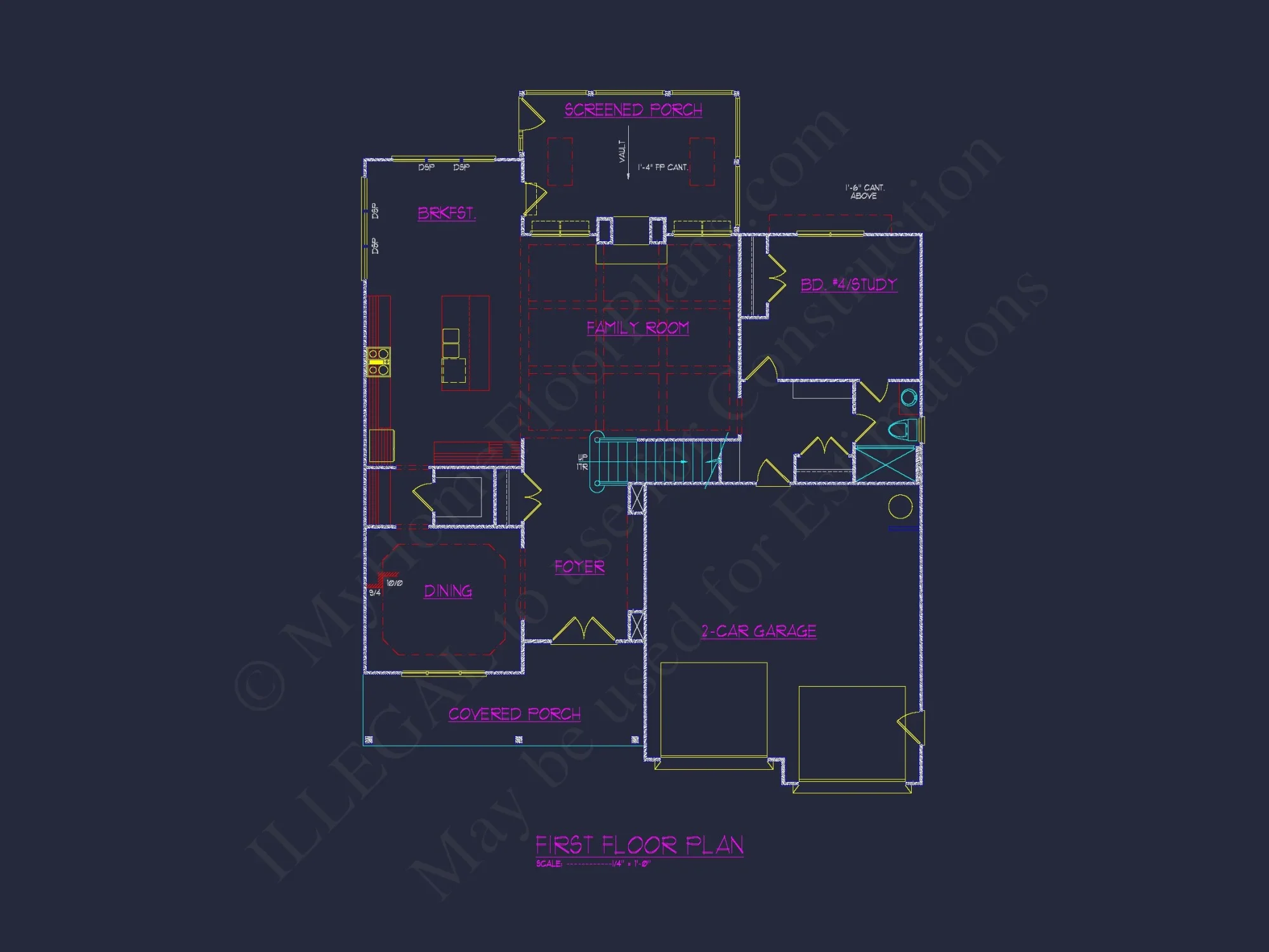 Craftsman house Design with Floor Plan, CAD & Blueprint Features
