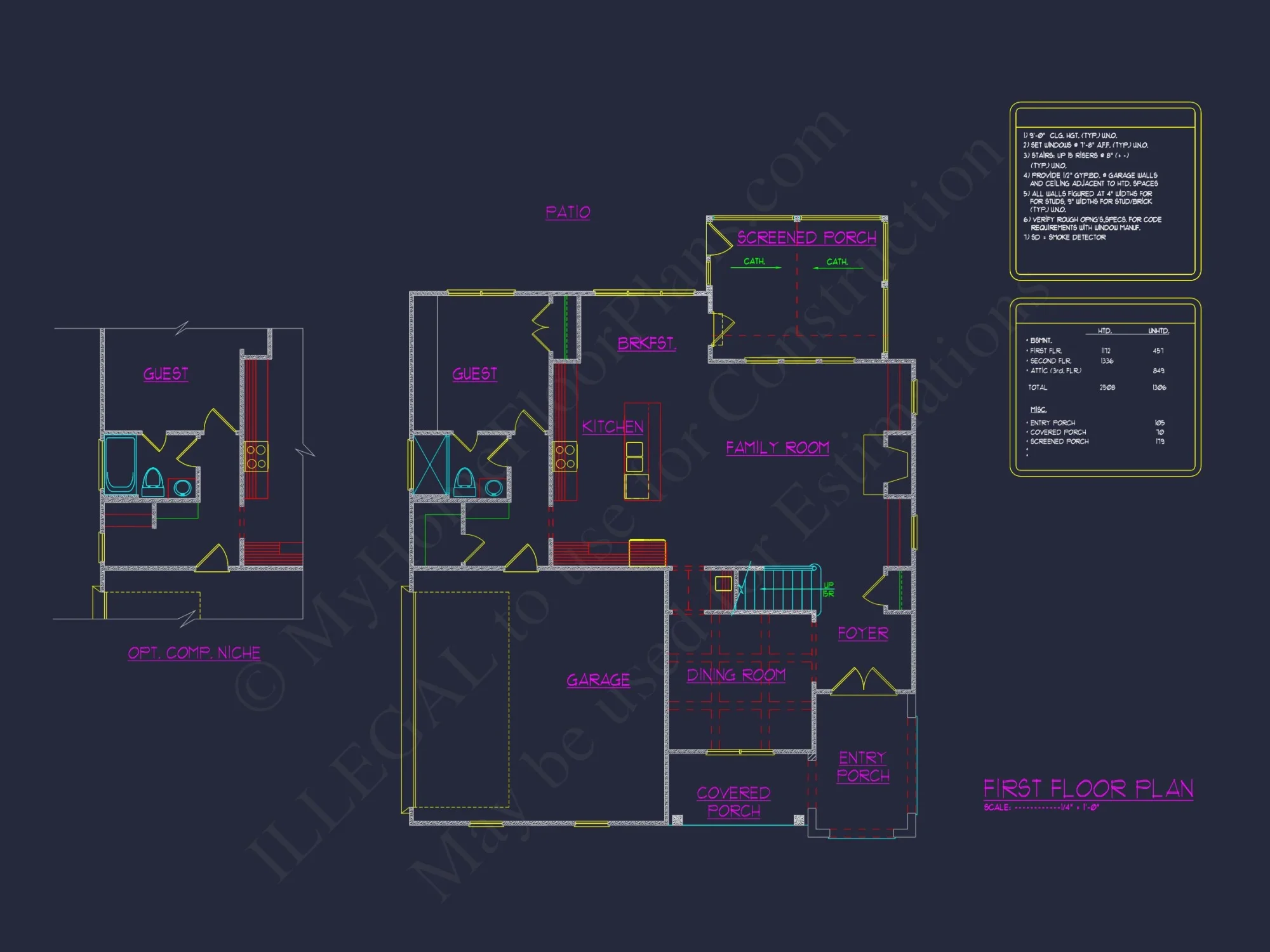 2.5 Story Craftsman house Plan with Spacious CAD Designs