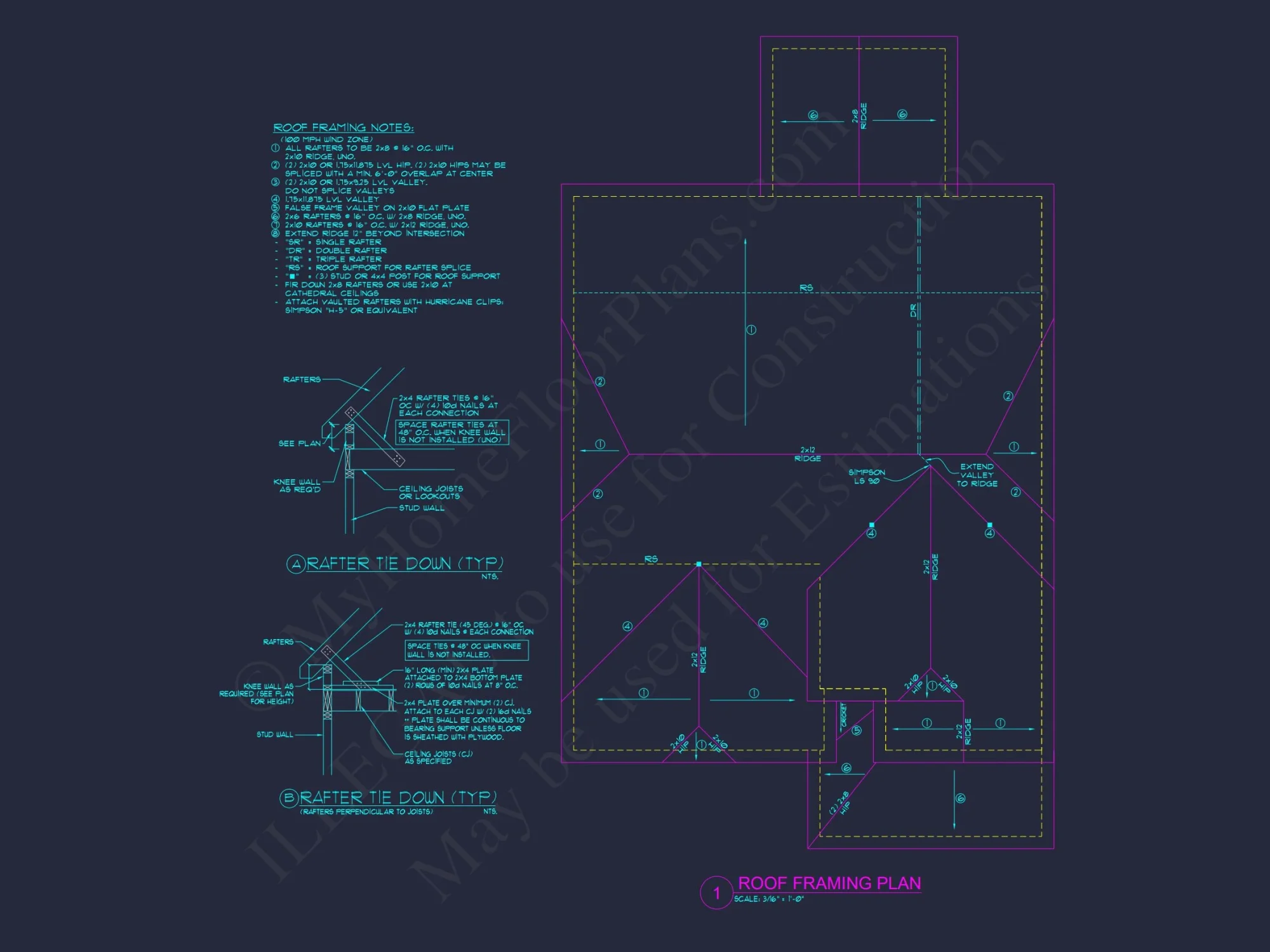 Craft your dream house plan with this CAD-designed architectural blueprint!