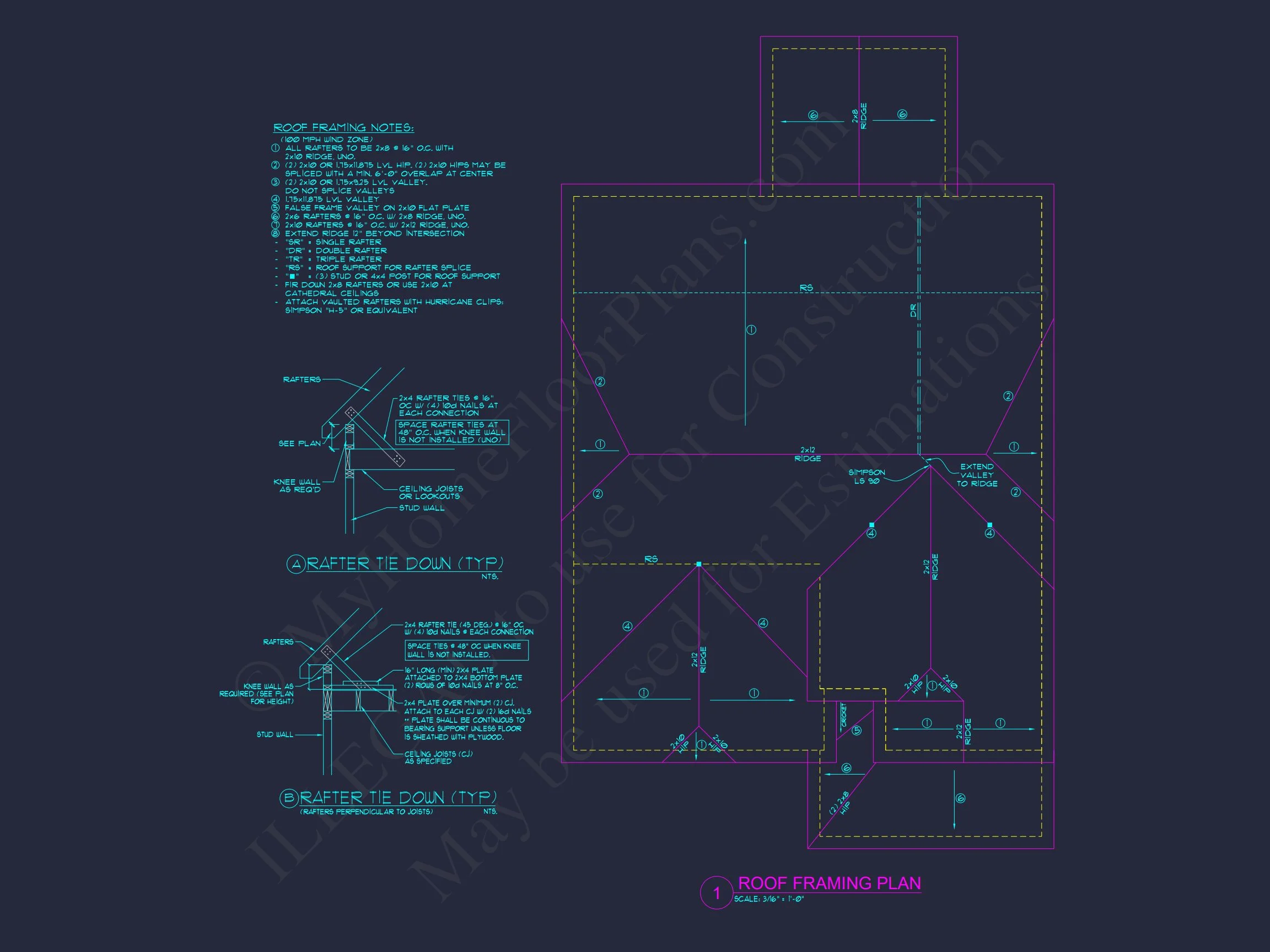 Craft your dream house plan with this CAD-designed architectural blueprint!
