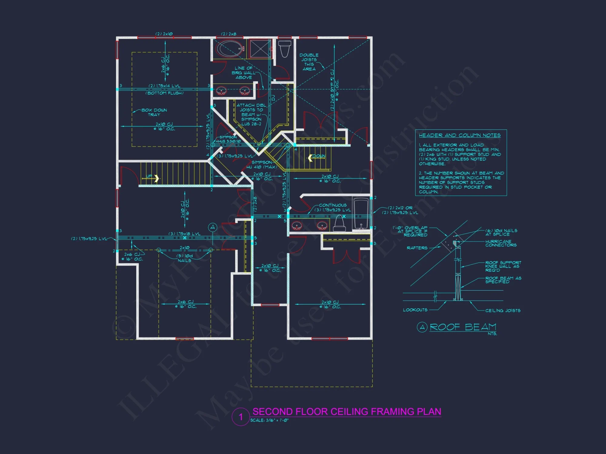Craft your dream house plan with this CAD-designed architectural blueprint!