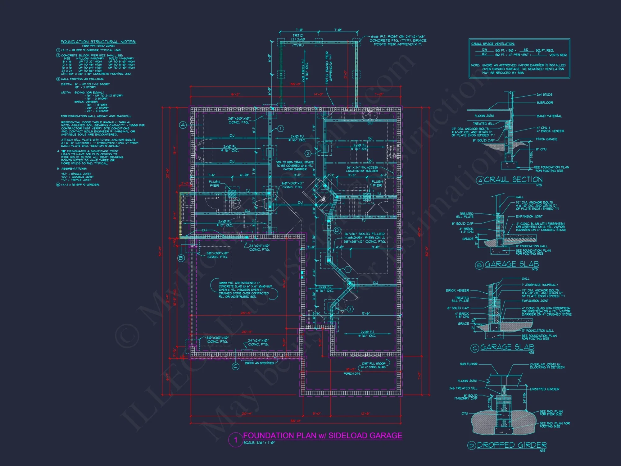 Craft your dream house plan with this CAD-designed architectural blueprint!