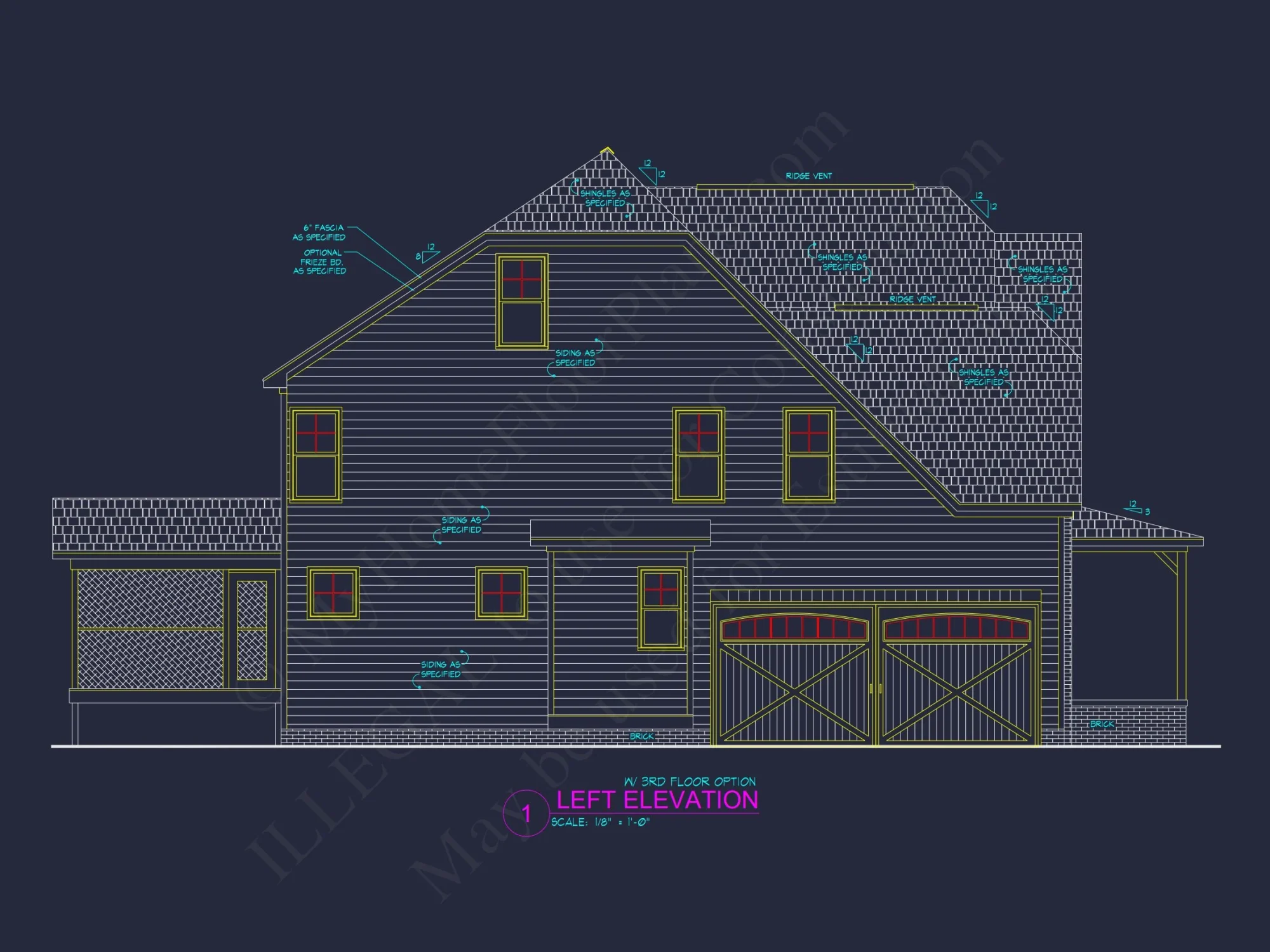 Craft your dream house plan with this CAD-designed architectural blueprint!