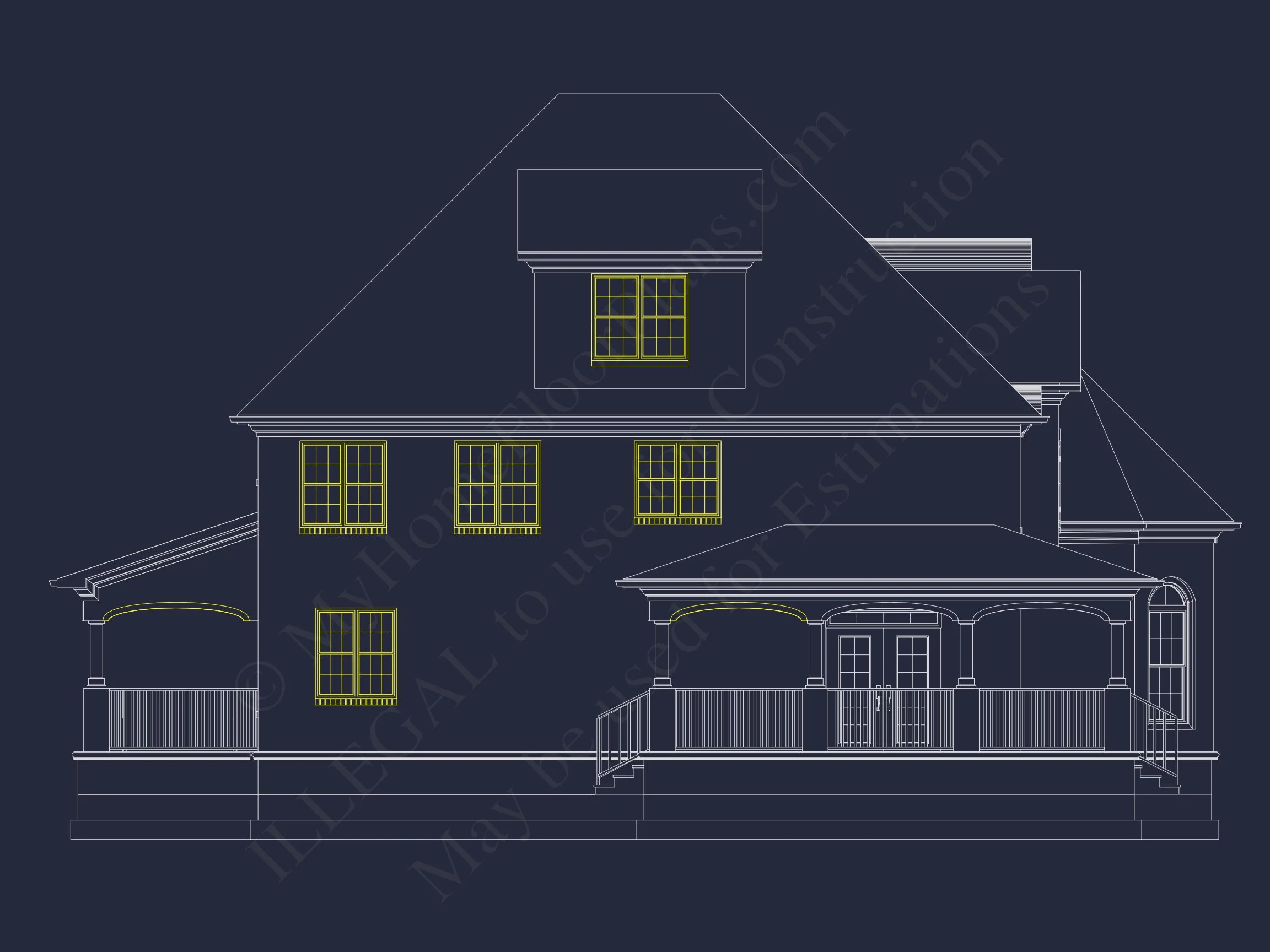 Elegant Traditional house Plan with Spacious Layout and CAD Designs