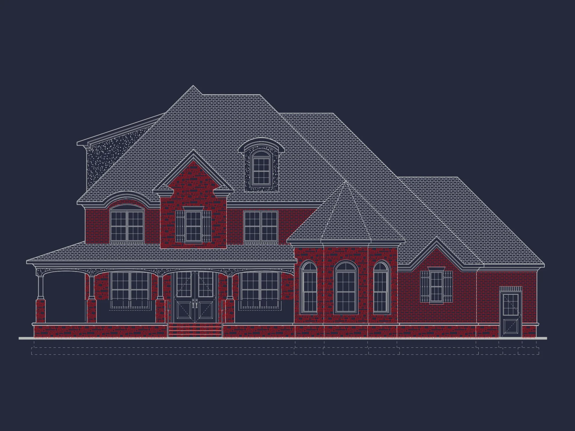 Elegant Traditional house Plan with Spacious Layout and CAD Designs