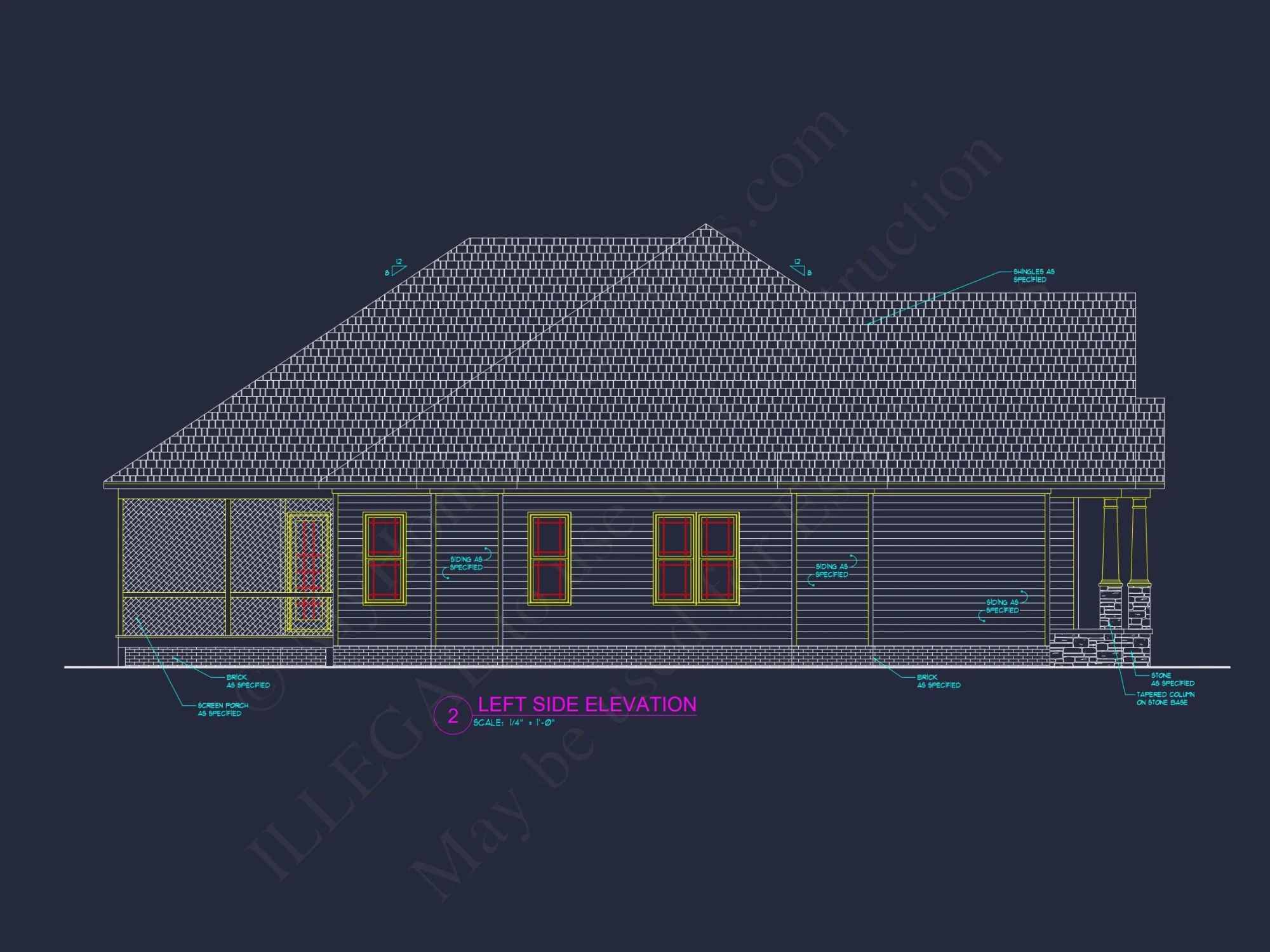 Contemporary Craftsman house Plan with CAD & Floor Design