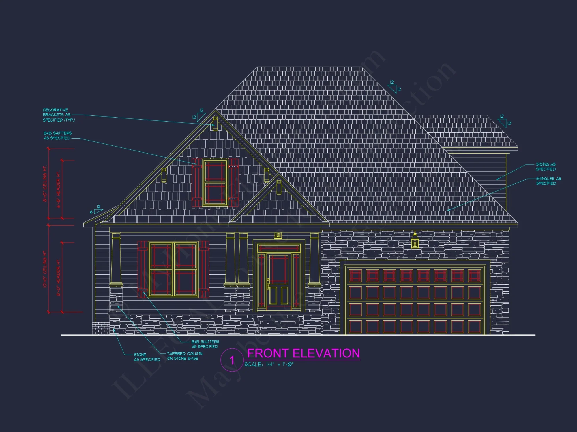 Contemporary Craftsman house Plan with CAD & Floor Design