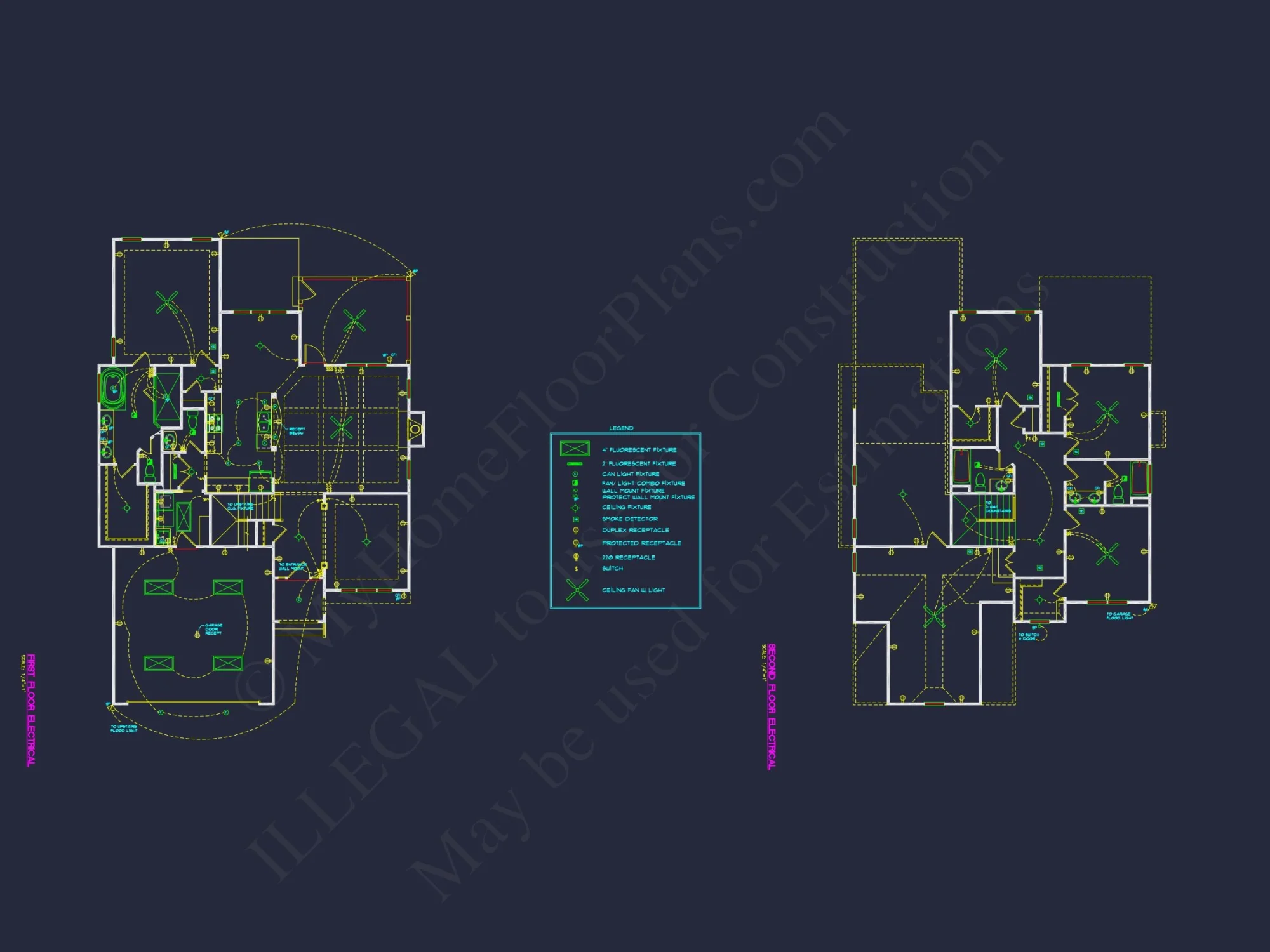 Traditional Craftsman house Floor Plan Design with CAD Blueprints