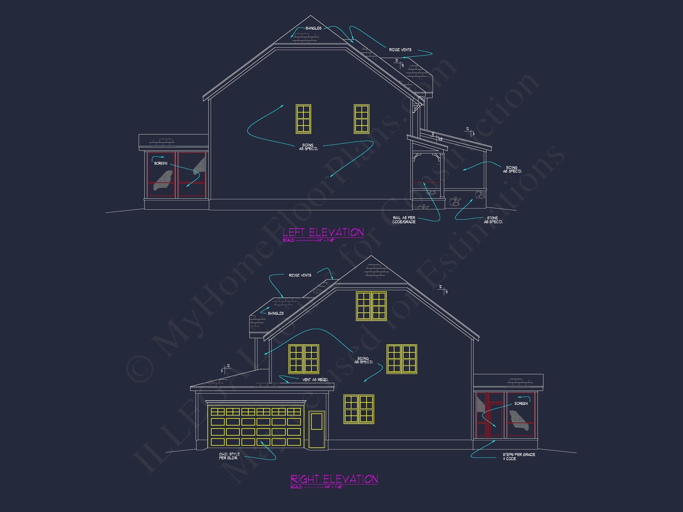 11-1466 HOUSE PLAN - Classic House Floor Plan and Architectural Blueprint Designs 8 Classic house Floor Plan and Architectural Blueprint Designs