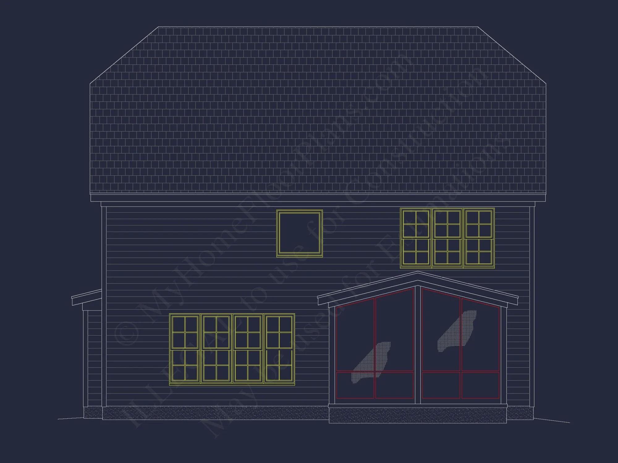 Classic house Floor Plan and Architectural Blueprint Designs