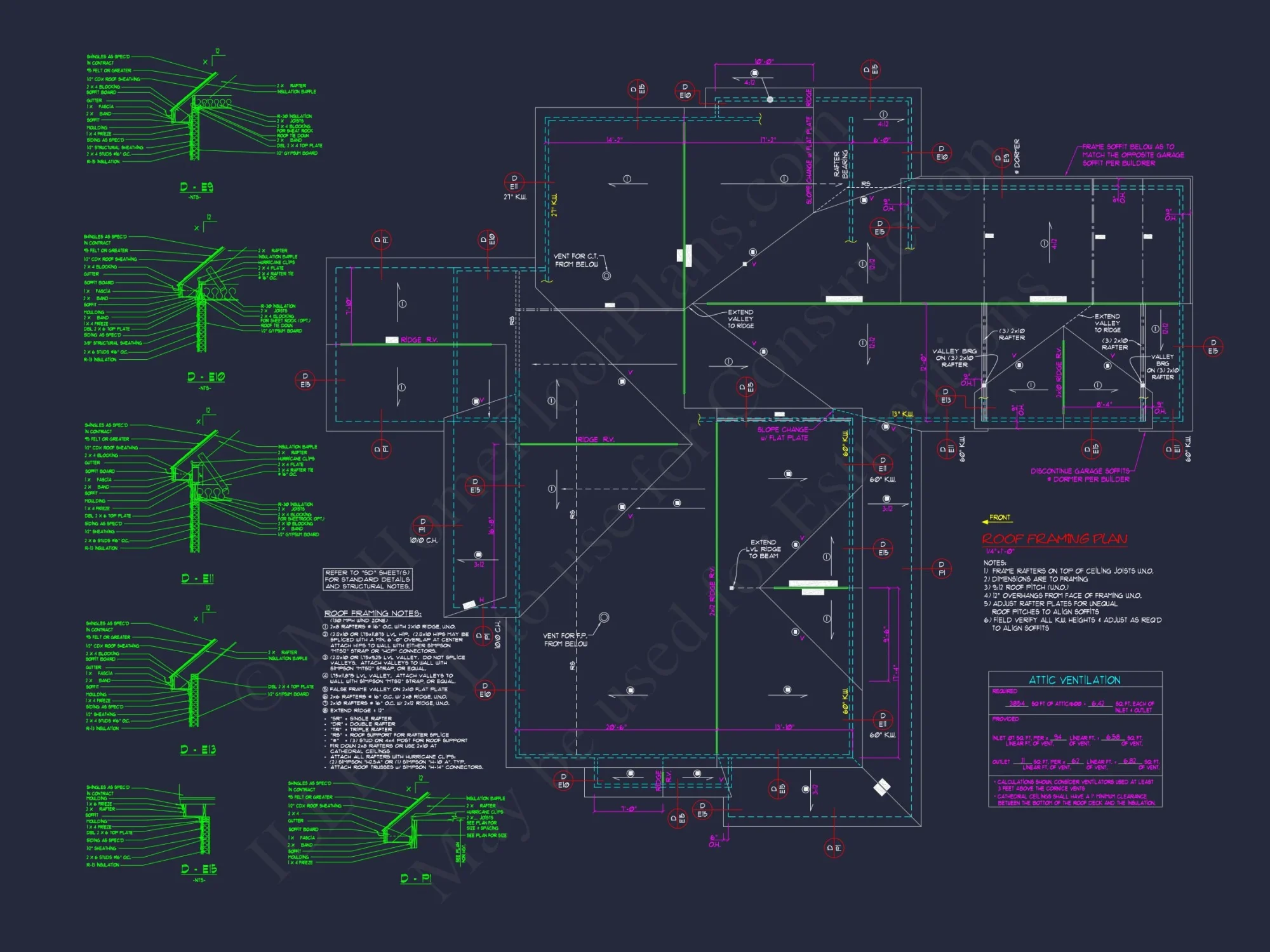 house Floor Plan Blueprint: 2-Story CAD Designs & Features