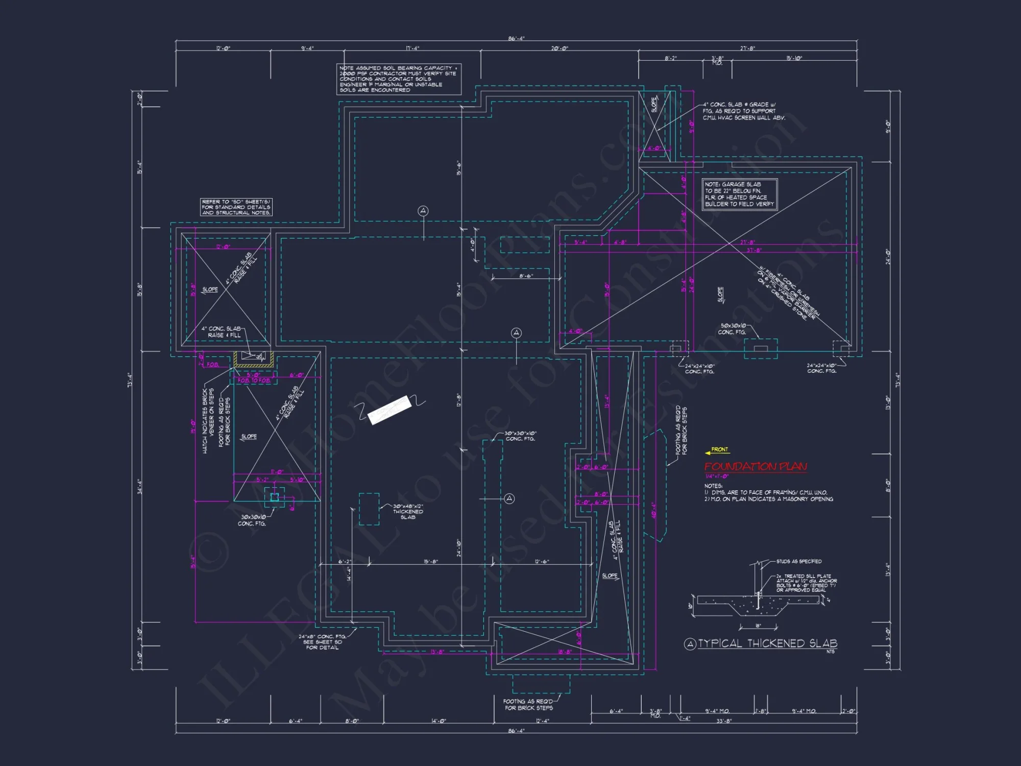 house Floor Plan Blueprint: 2-Story CAD Designs & Features