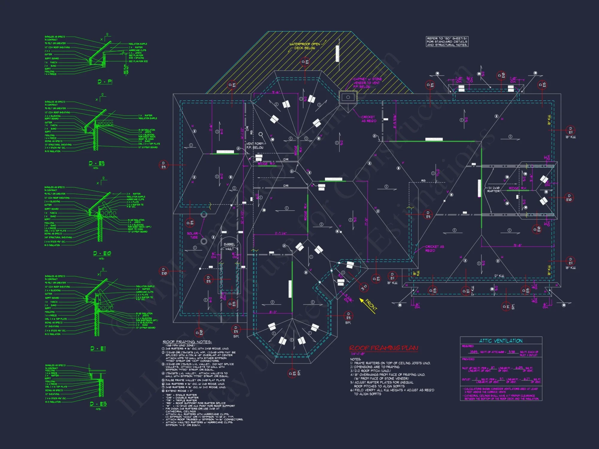 Custom house Plan with 3 Beds, 3.5 Baths