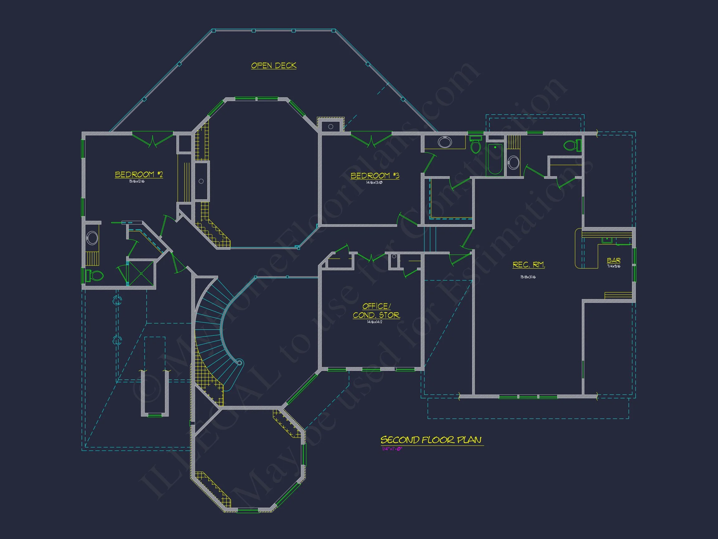 11-1398 HOUSE PLAN - Custom House Plan with 3 Beds, 3.5 Baths | Blueprint Designs 8 Custom house Plan with 3 Beds, 3.5 Baths