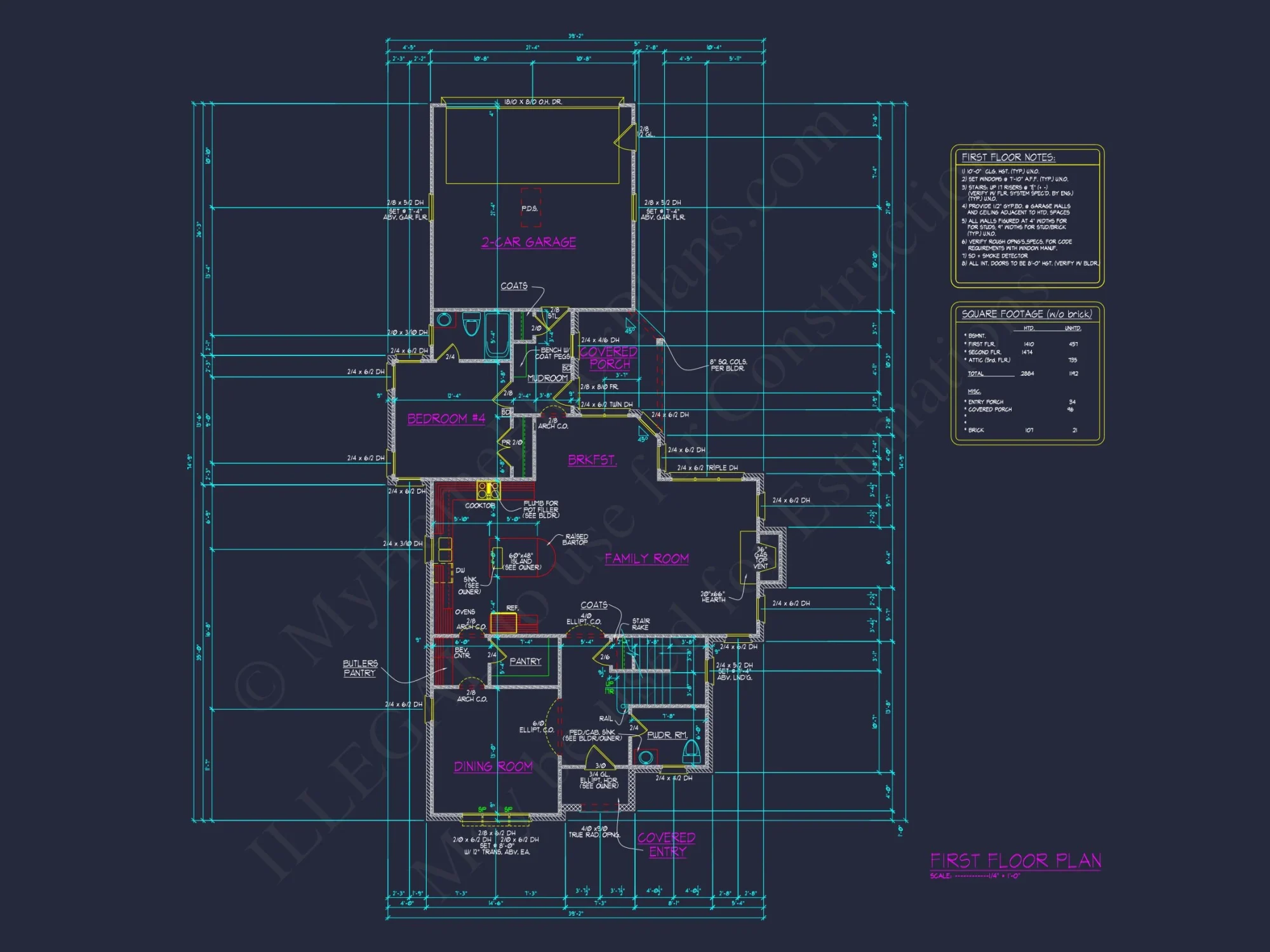 Elegant Tudor house Design with CAD Floor Plans & Blueprints