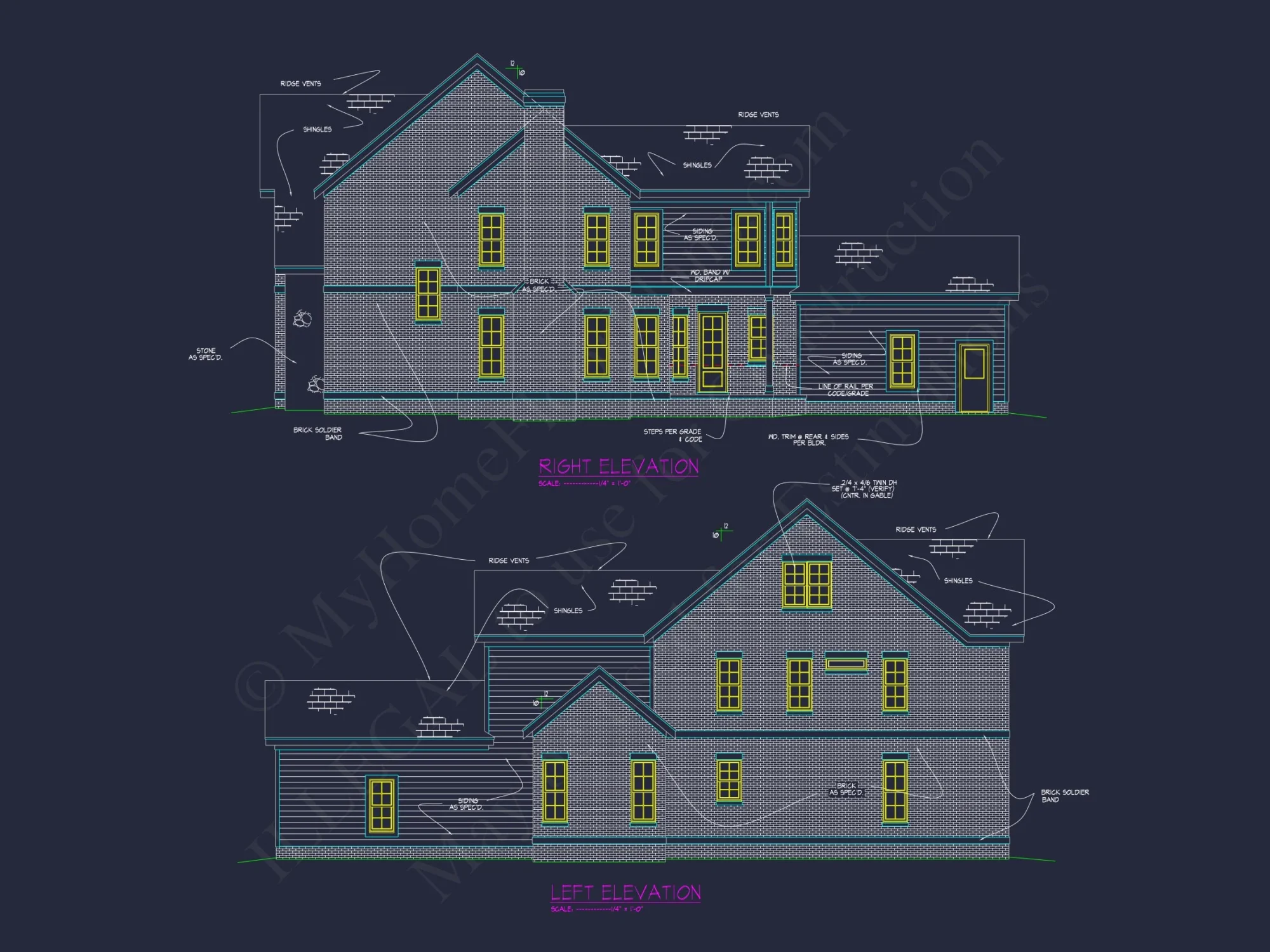 Elegant Tudor house Design with CAD Floor Plans & Blueprints