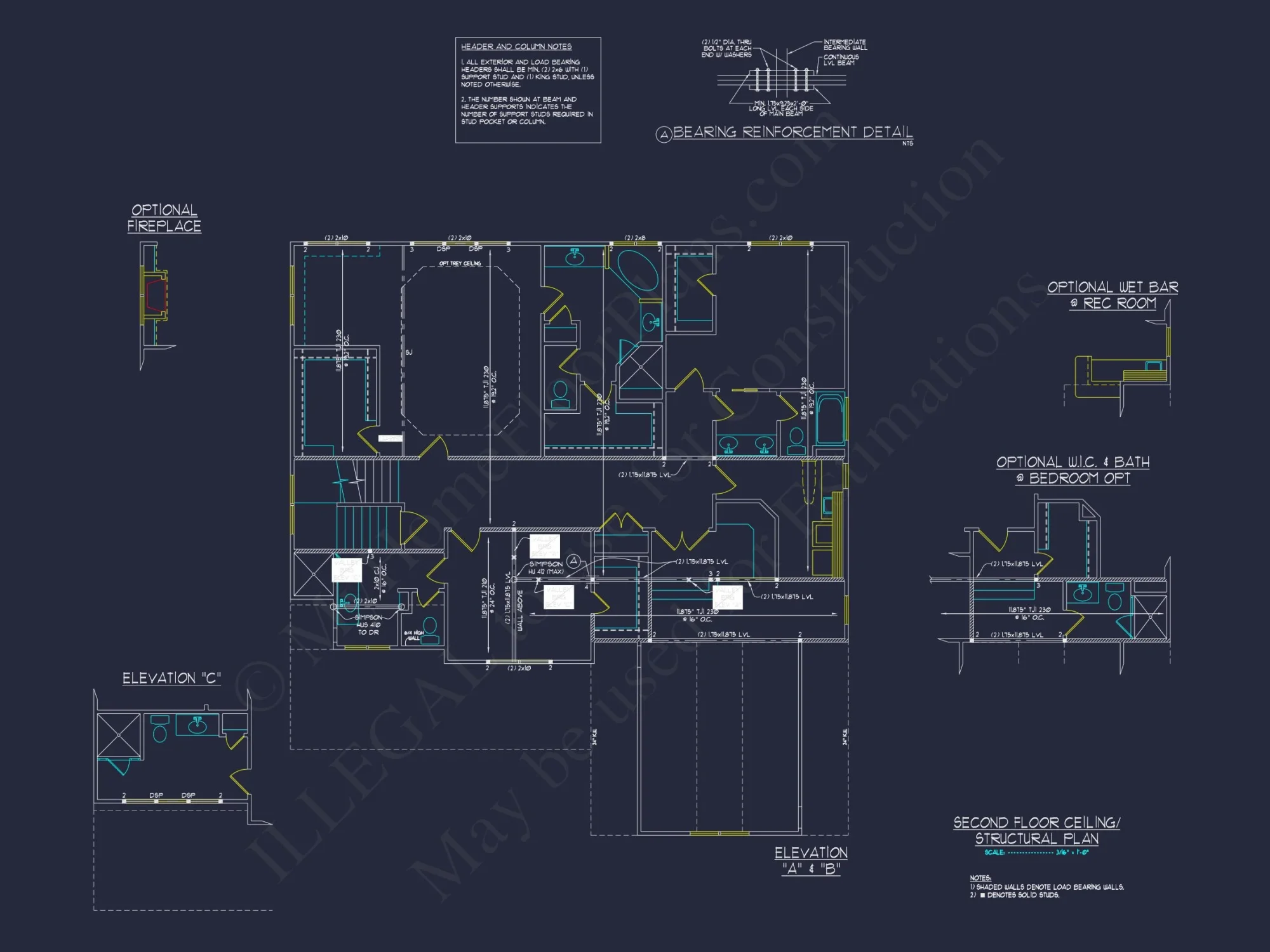 Elegant 2-Story house Plan with 4 Bedrooms and CAD Designs
