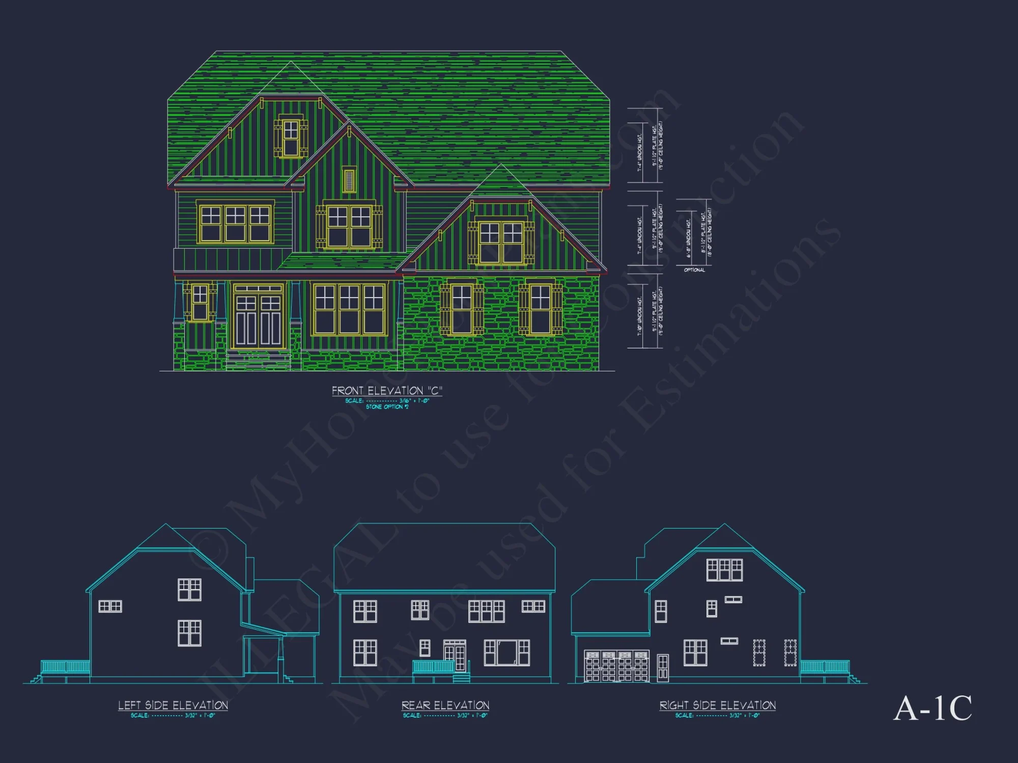 Elegant 2-Story house Plan with 4 Bedrooms and CAD Designs