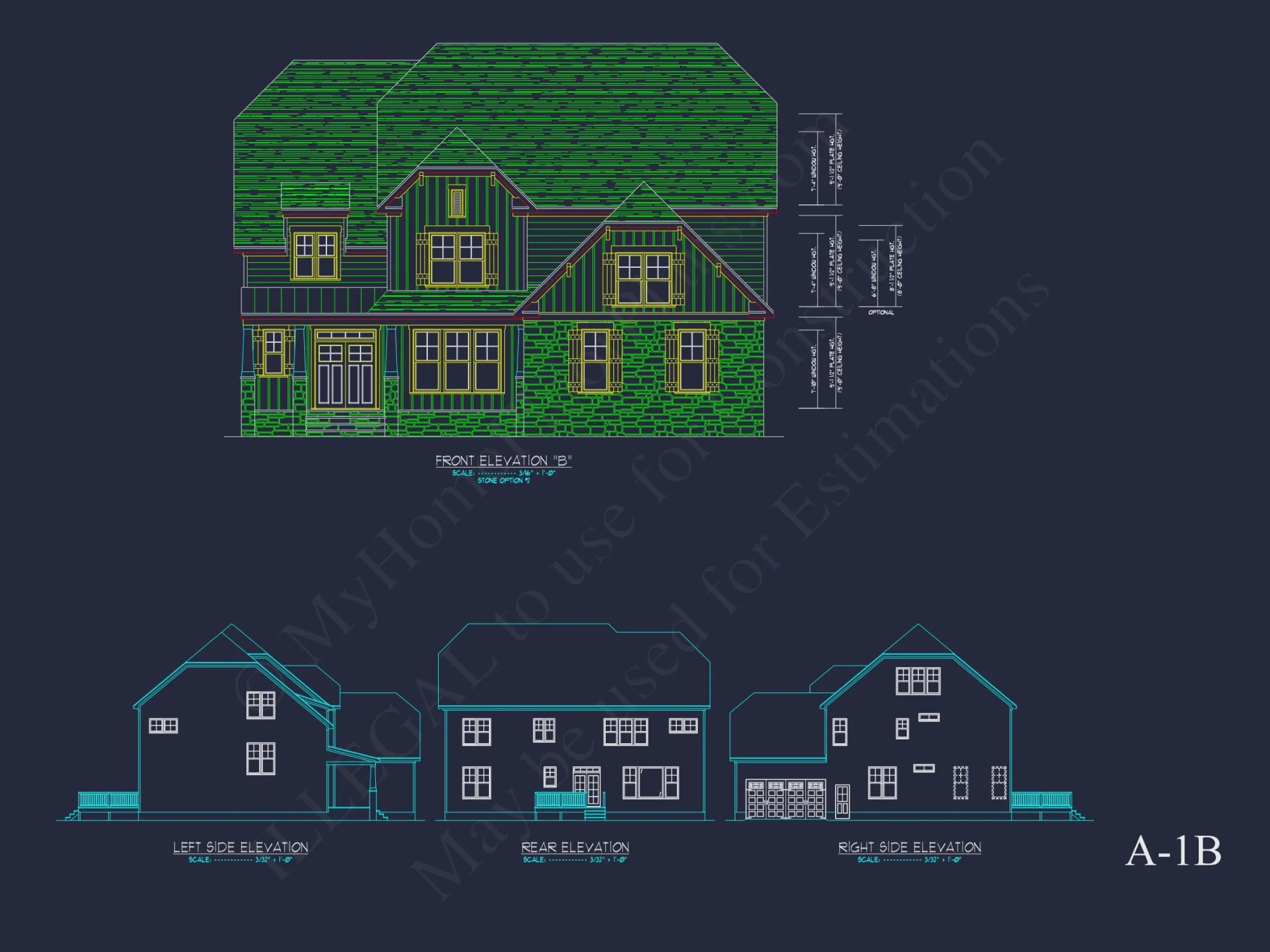 Elegant 2-Story house Plan with 4 Bedrooms and CAD Designs