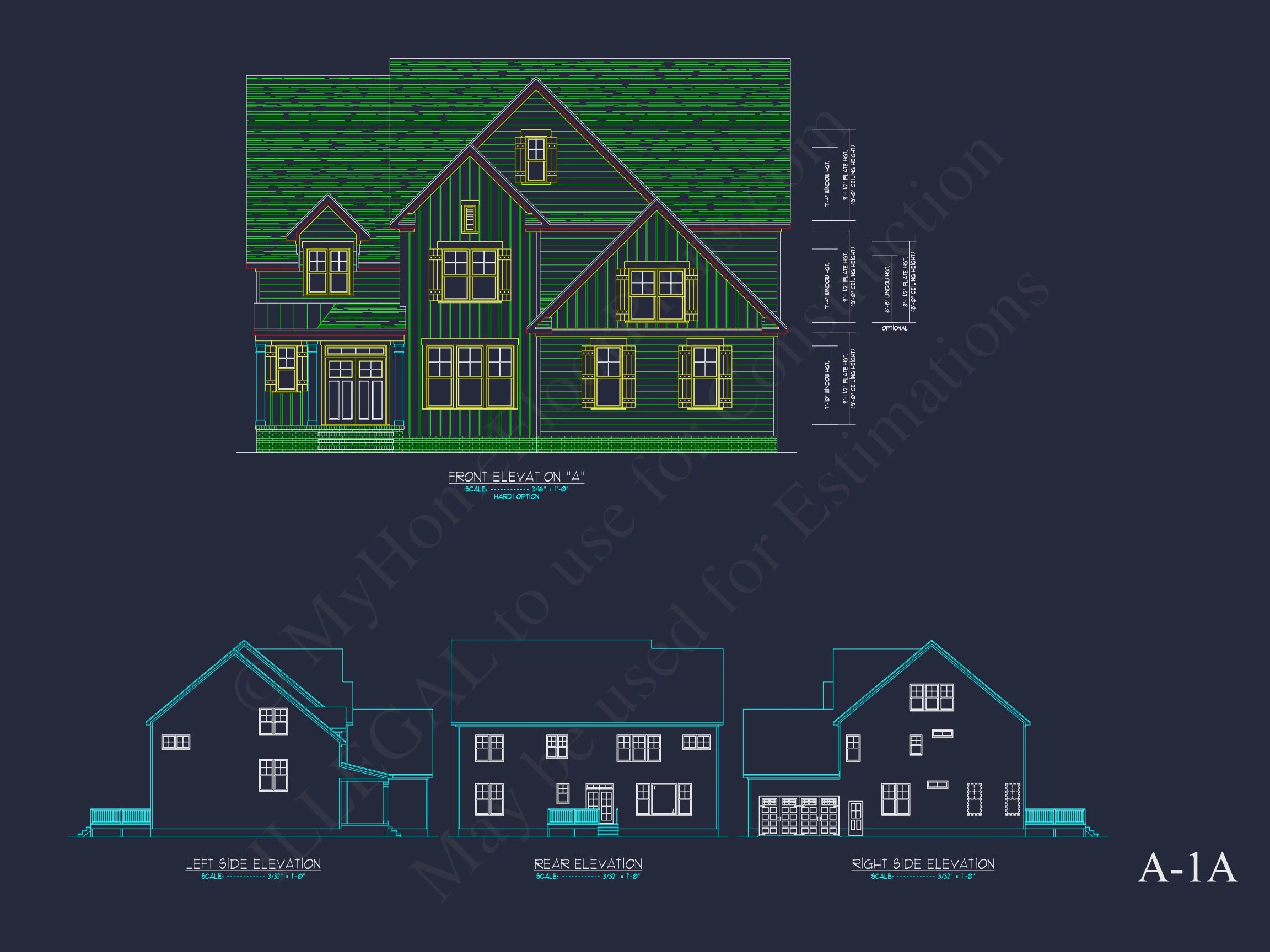 Elegant 2-Story house Plan with 4 Bedrooms and CAD Designs