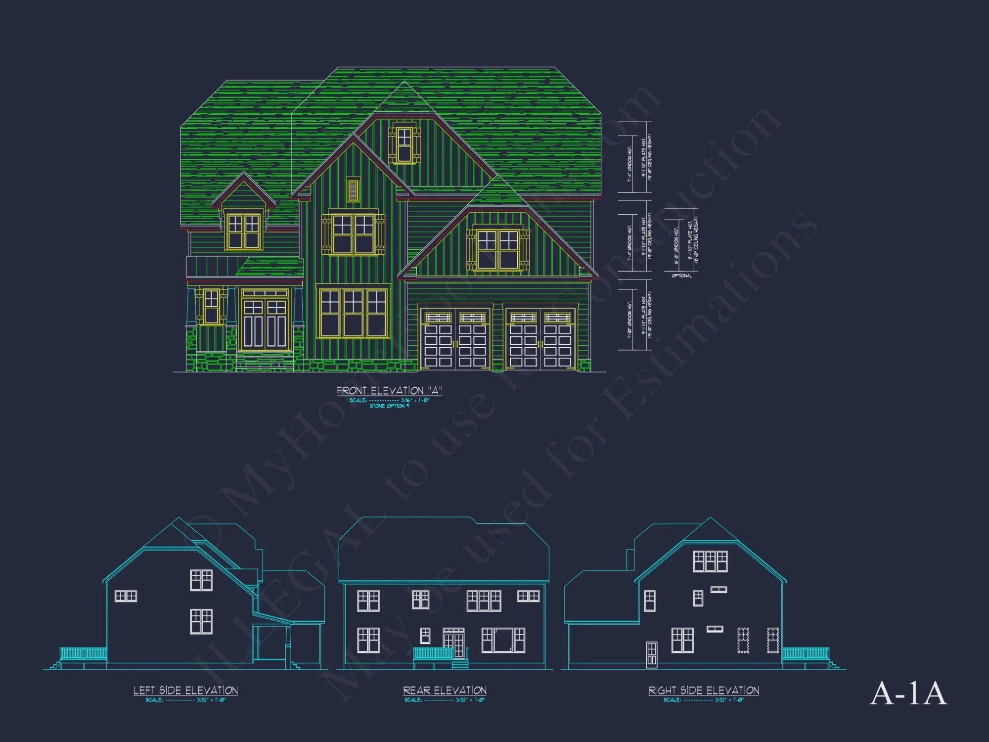 Elegant 2-Story house Plan with 4 Bedrooms and CAD Designs