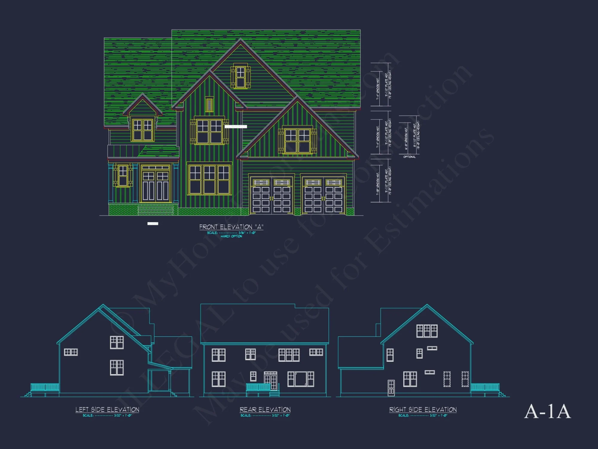 Elegant 2-Story house Plan with 4 Bedrooms and CAD Designs