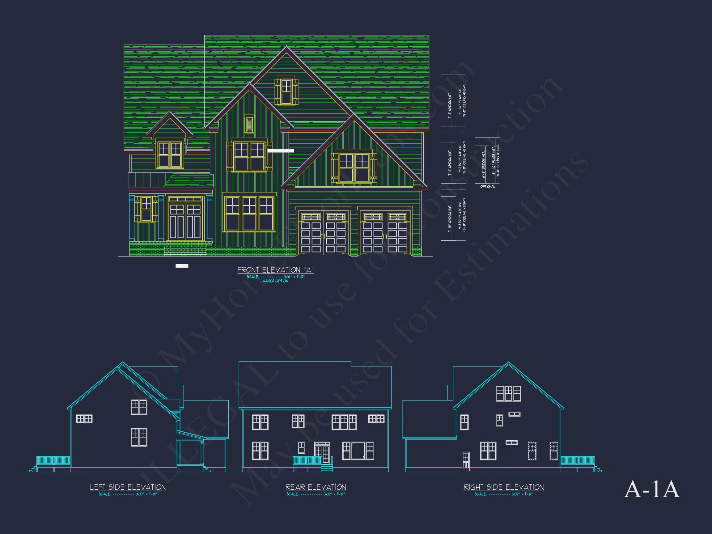 Elegant 2-Story house Plan with 4 Bedrooms and CAD Designs