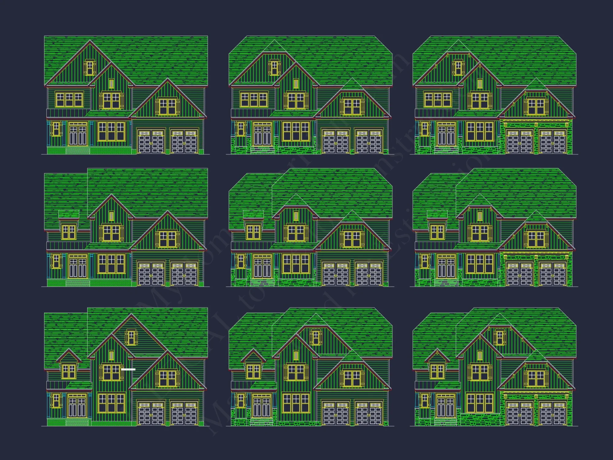 Elegant 2-Story house Plan with 4 Bedrooms and CAD Designs