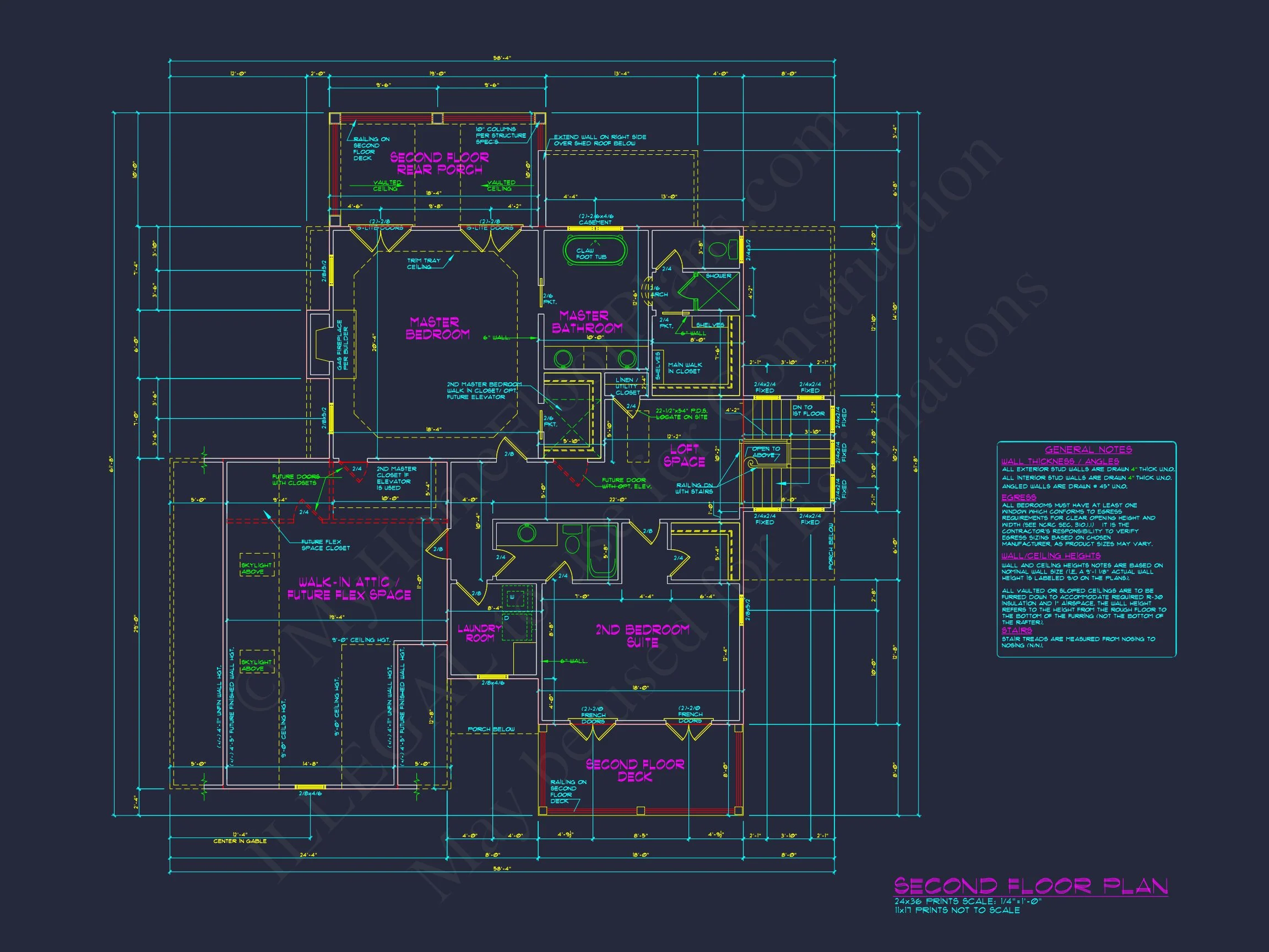 Charming 2-Story house Plan with Spacious CAD Blueprint Designs