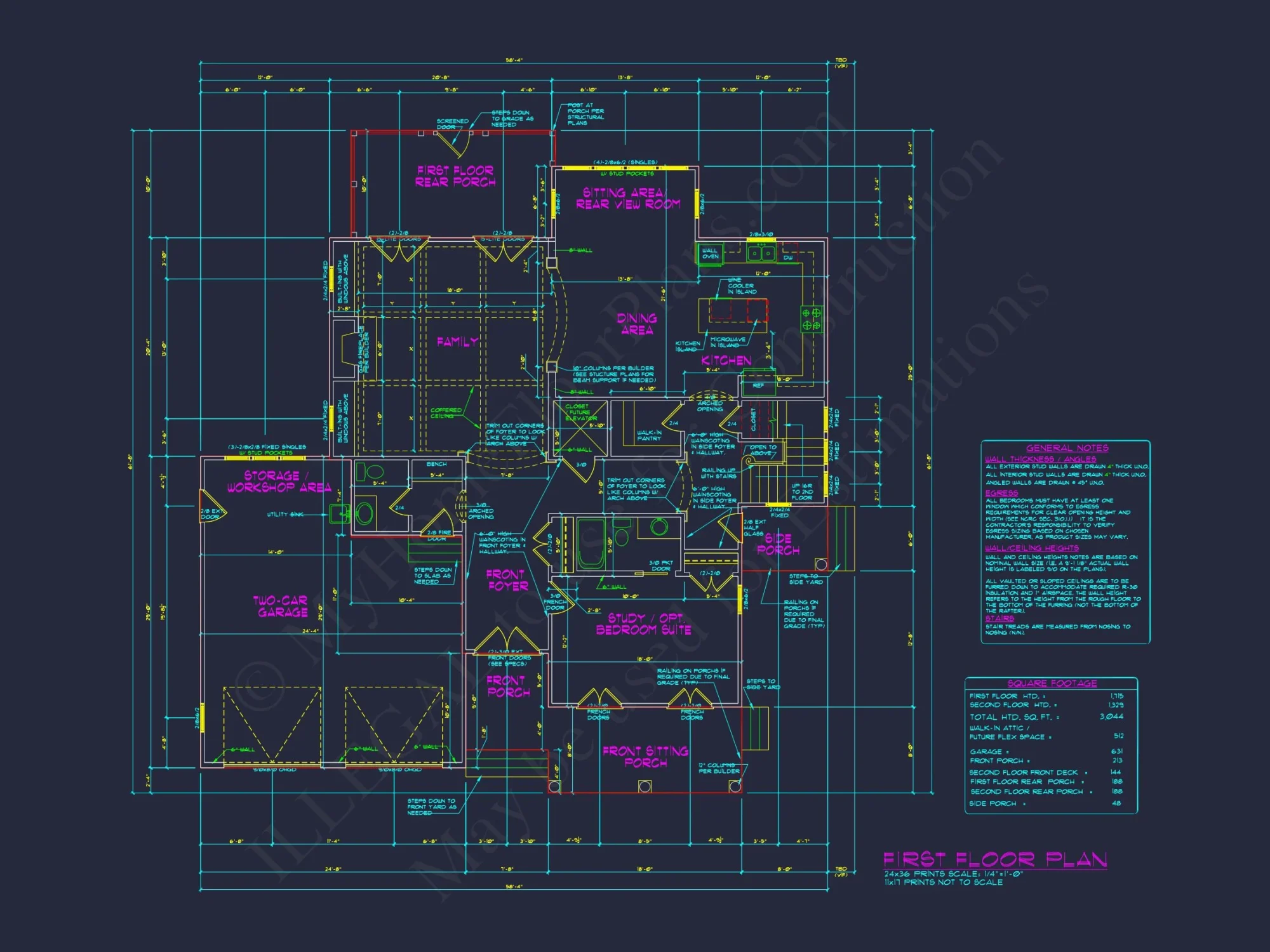 Charming 2-Story house Plan with Spacious CAD Blueprint Designs