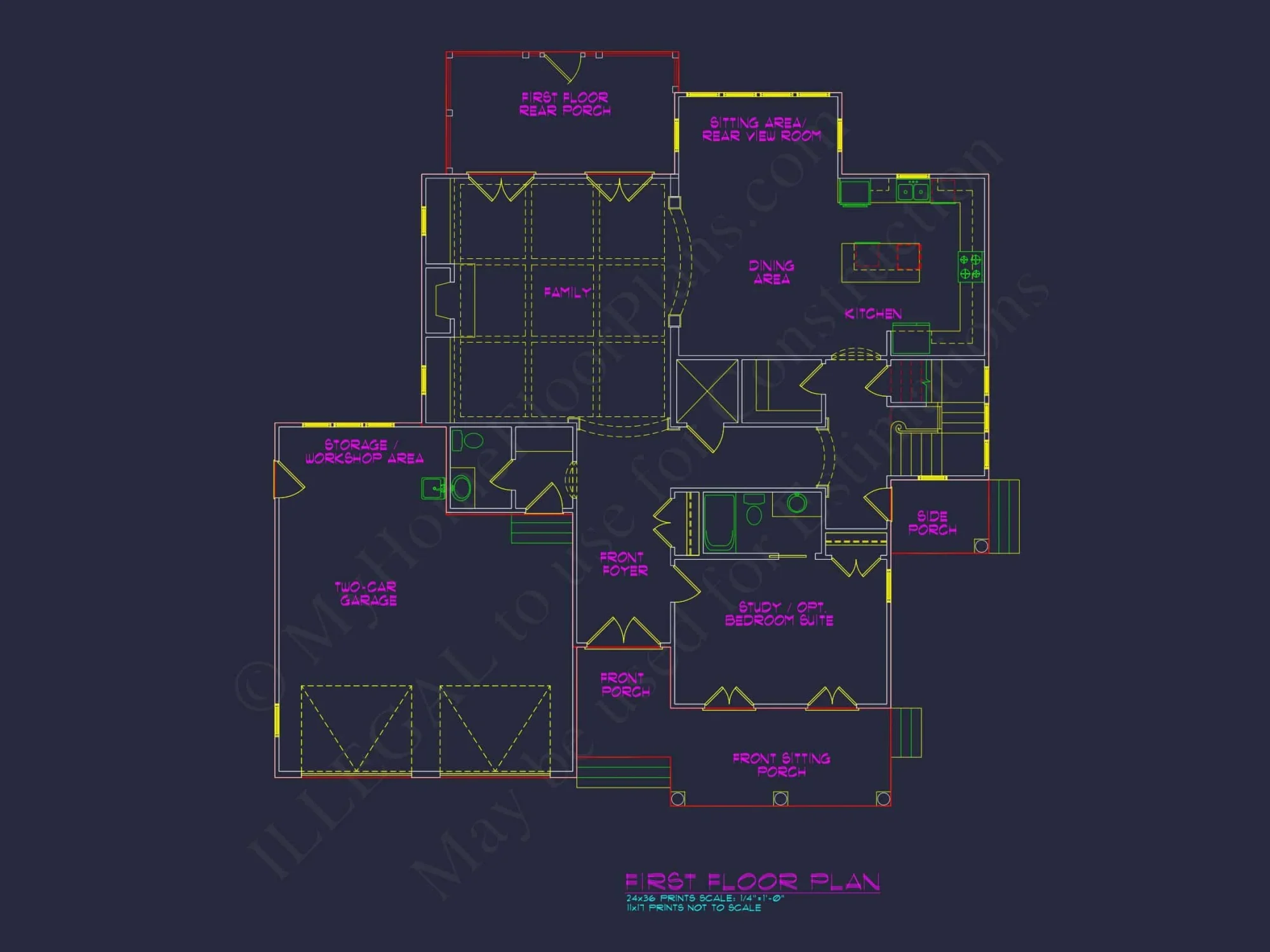Charming 2-Story house Plan with Spacious CAD Blueprint Designs