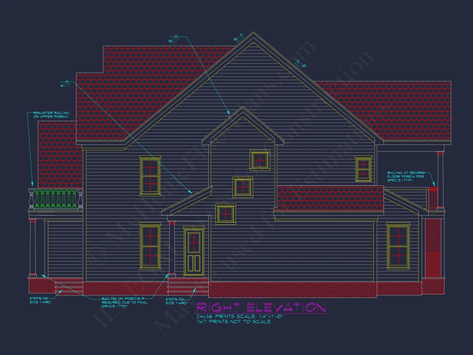 Charming 2-Story house Plan with Spacious CAD Blueprint Designs