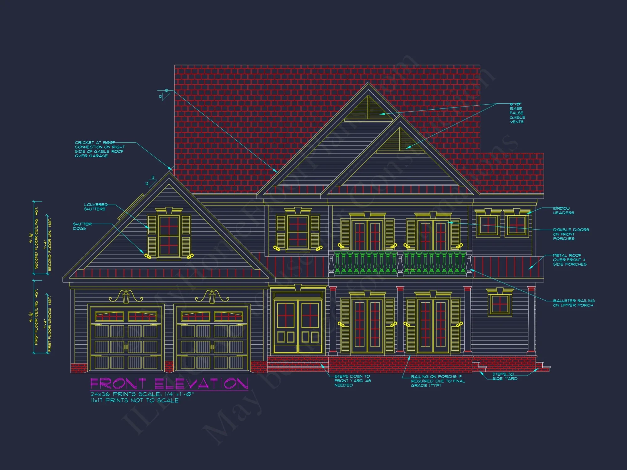 Charming 2-Story house Plan with Spacious CAD Blueprint Designs