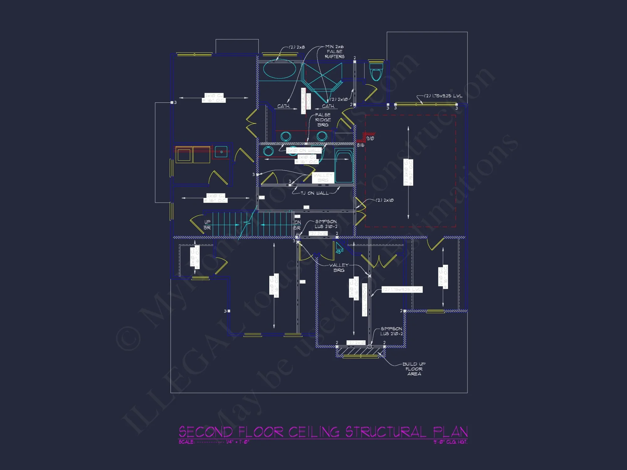 Three-Story Country Craftsman house Blueprint with CAD Designs