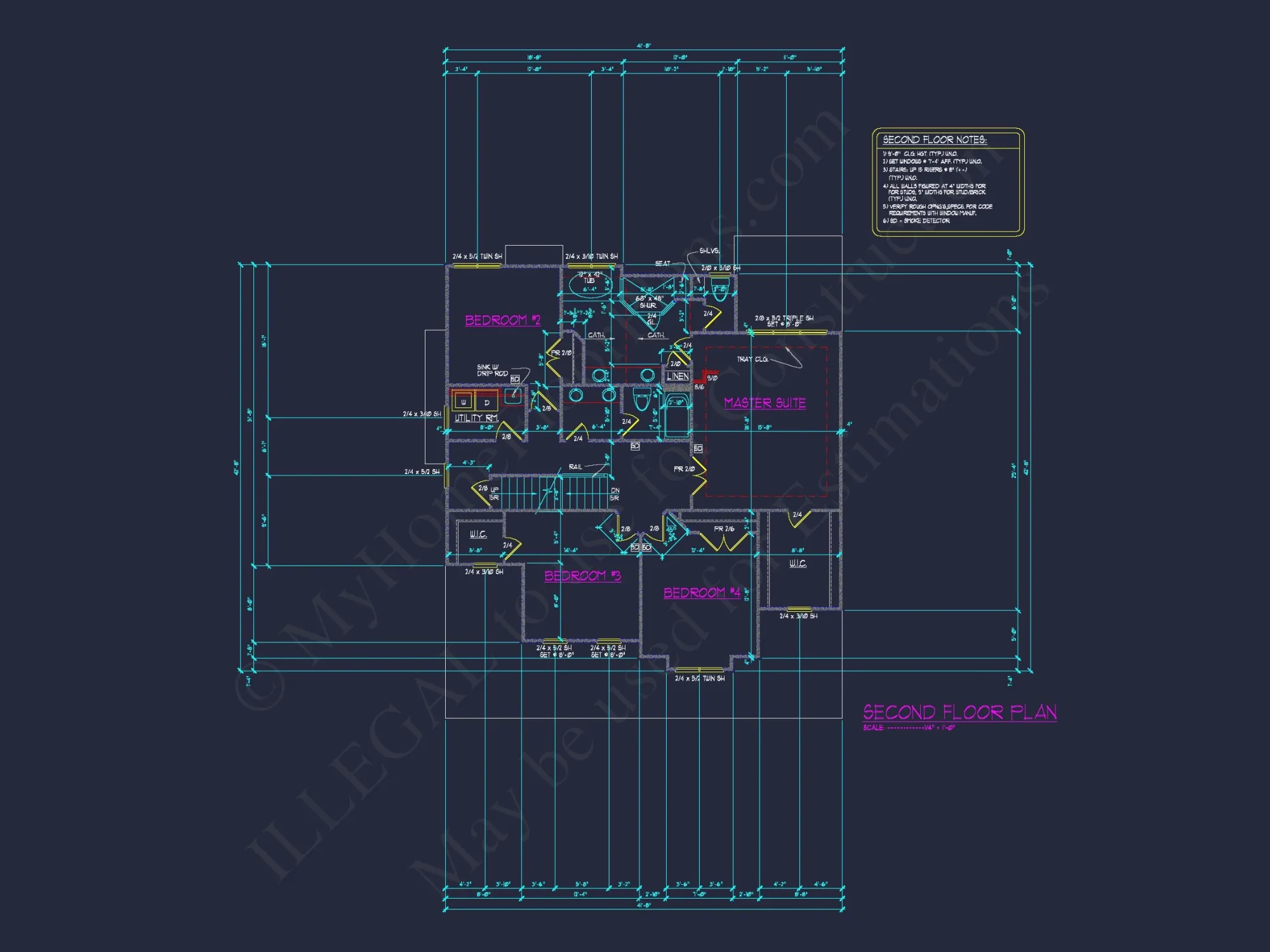 Three-Story Country Craftsman house Blueprint with CAD Designs