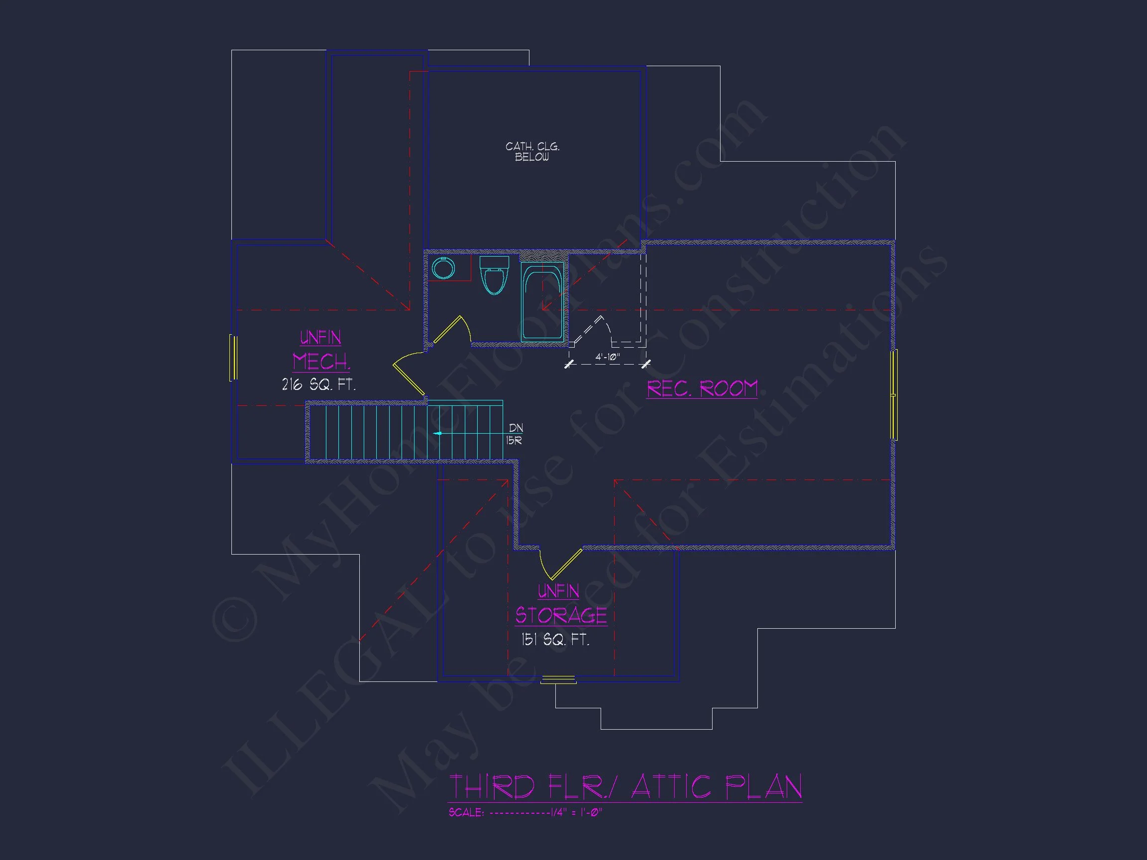 11-1285 HOUSE PLAN - Three-Story Country Craftsman House Blueprint with CAD Designs 8 Three-Story Country Craftsman house Blueprint with CAD Designs