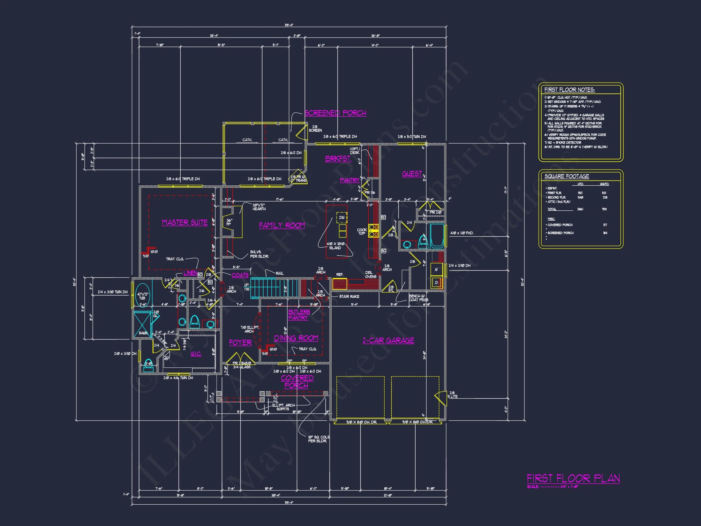 11-1279 HOUSE PLAN - Modern House Plan with Open Layout, CAD Blueprint Designs 14 Modern house Plan with Open Layout, CAD Blueprint Designs
