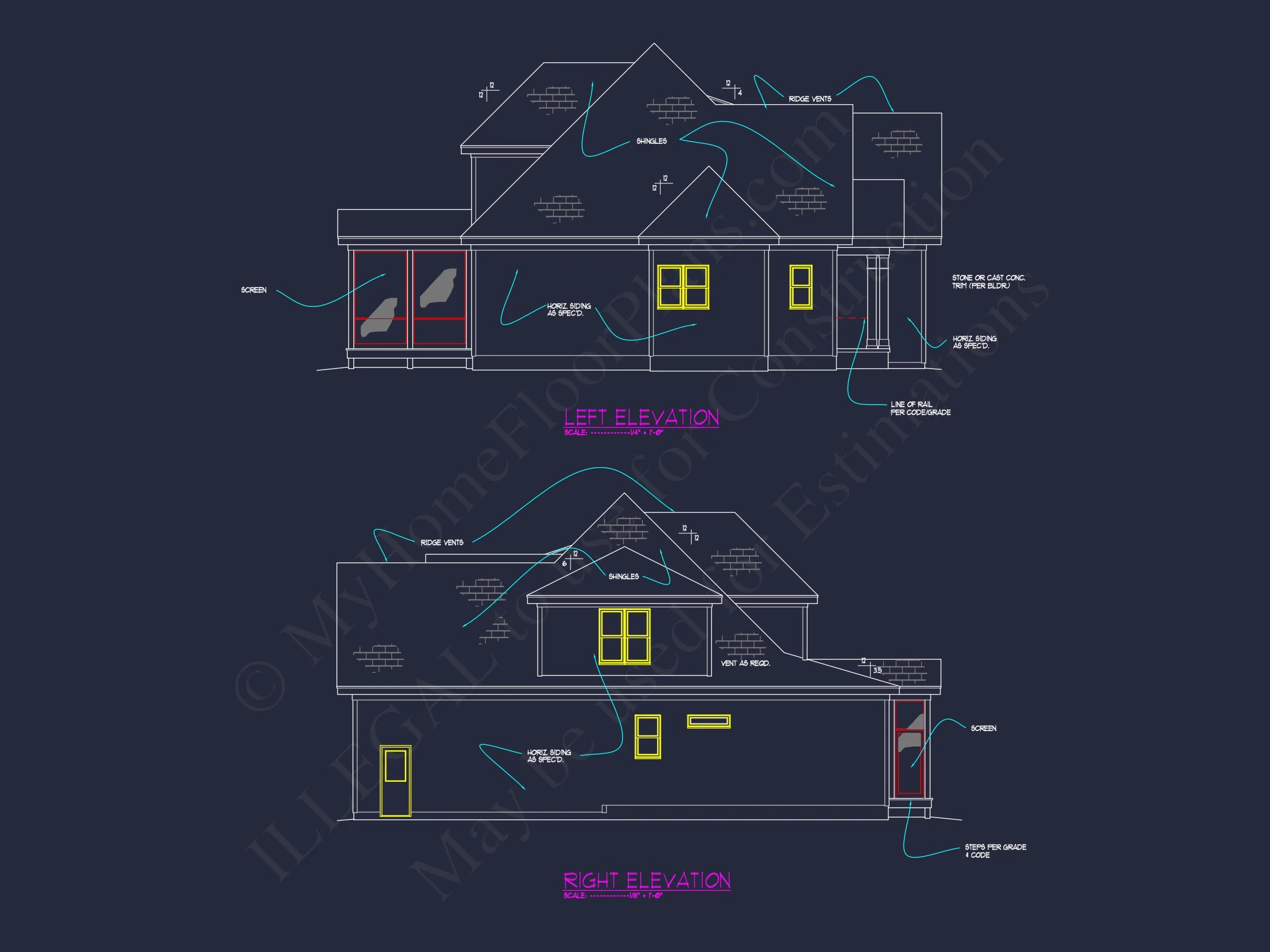 11-1279 HOUSE PLAN - Modern House Plan with Open Layout, CAD Blueprint Designs 12 Modern house Plan with Open Layout, CAD Blueprint Designs