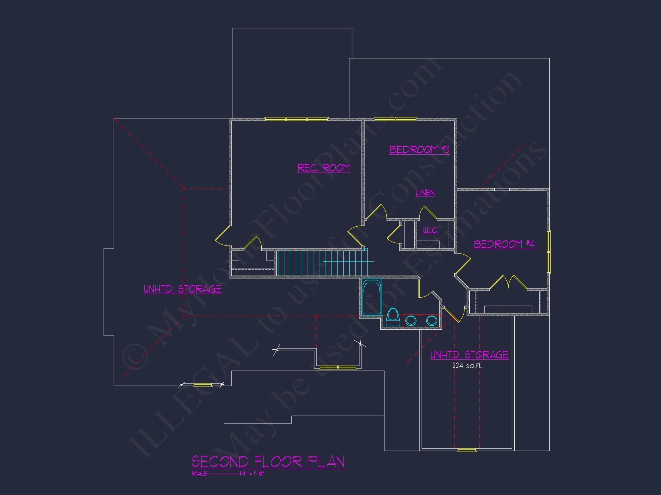 11-1279 HOUSE PLAN - Modern House Plan with Open Layout, CAD Blueprint Designs 10 Modern house Plan with Open Layout, CAD Blueprint Designs