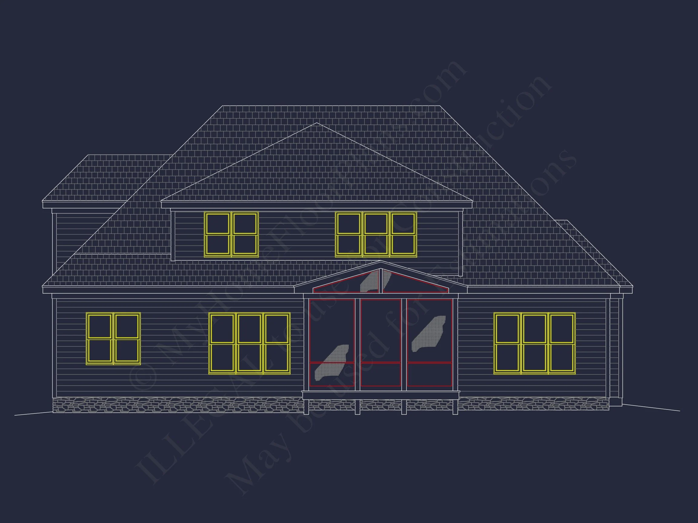 11-1279 HOUSE PLAN - Modern House Plan with Open Layout, CAD Blueprint Designs 6 Modern house Plan with Open Layout, CAD Blueprint Designs