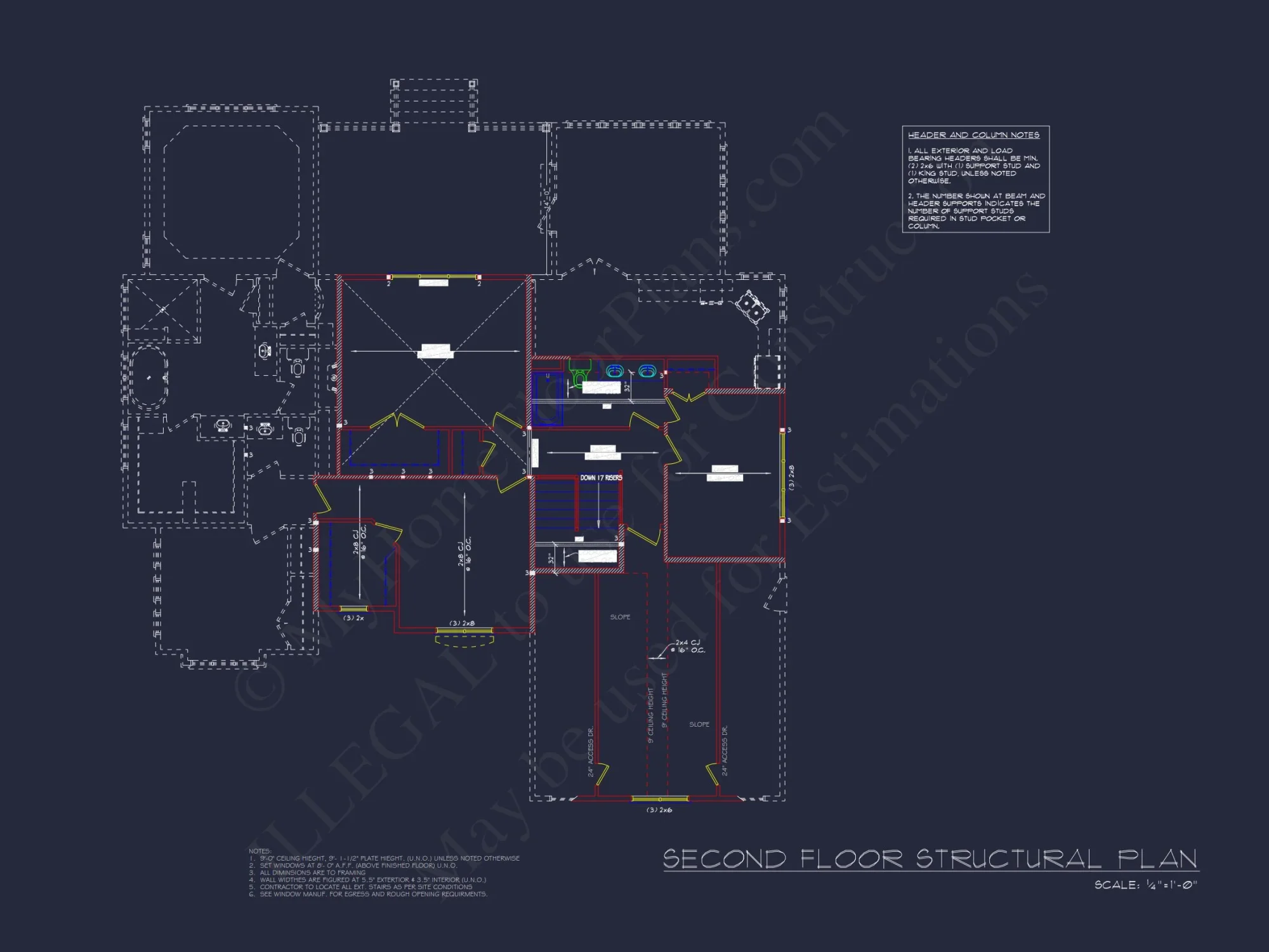Traditional house Floor Plan with Blueprint Designs