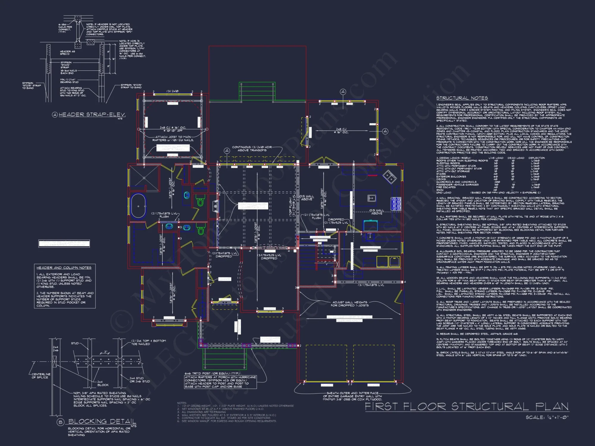 Traditional house Floor Plan with Blueprint Designs