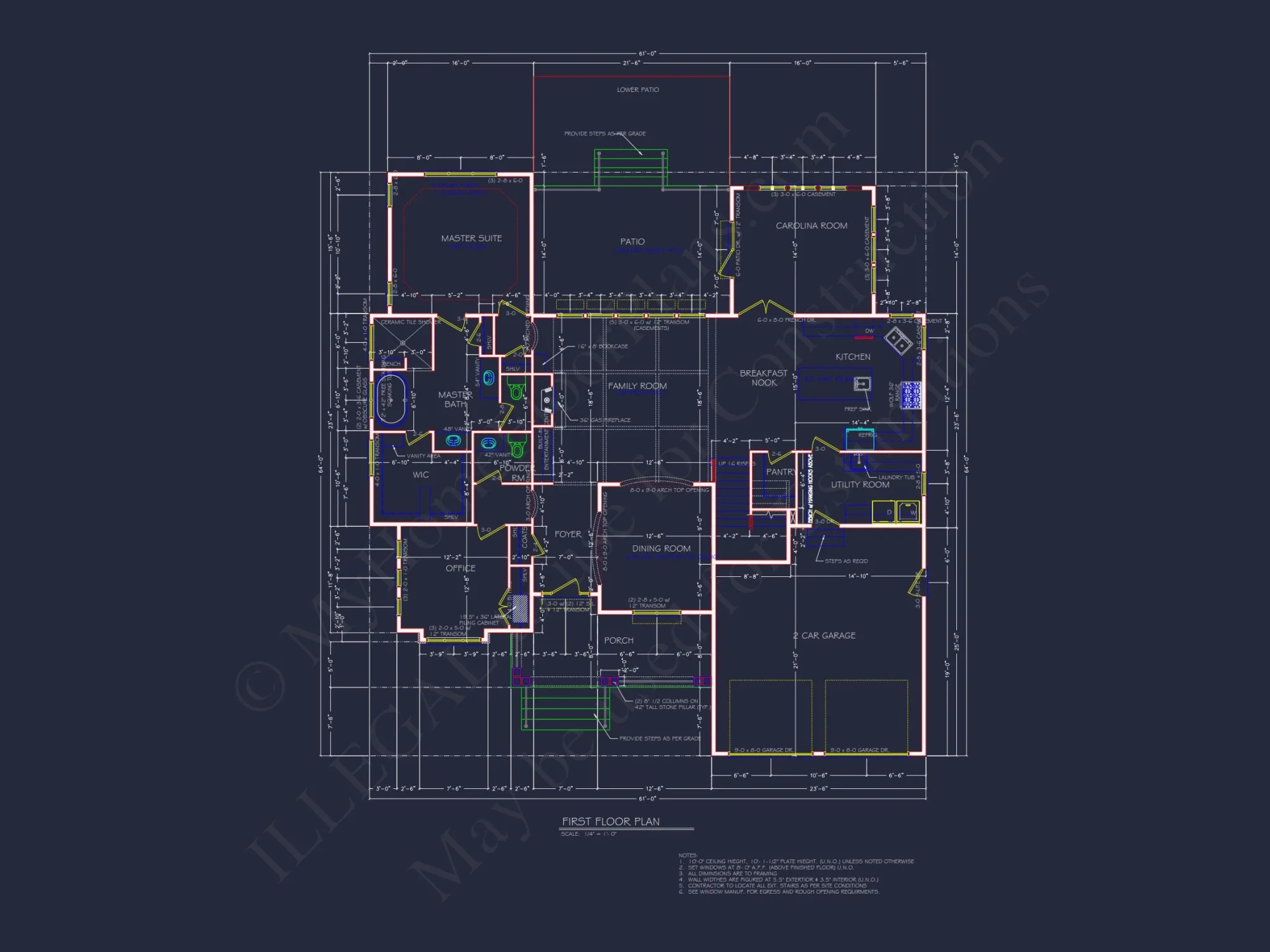 Traditional house Floor Plan with Blueprint Designs